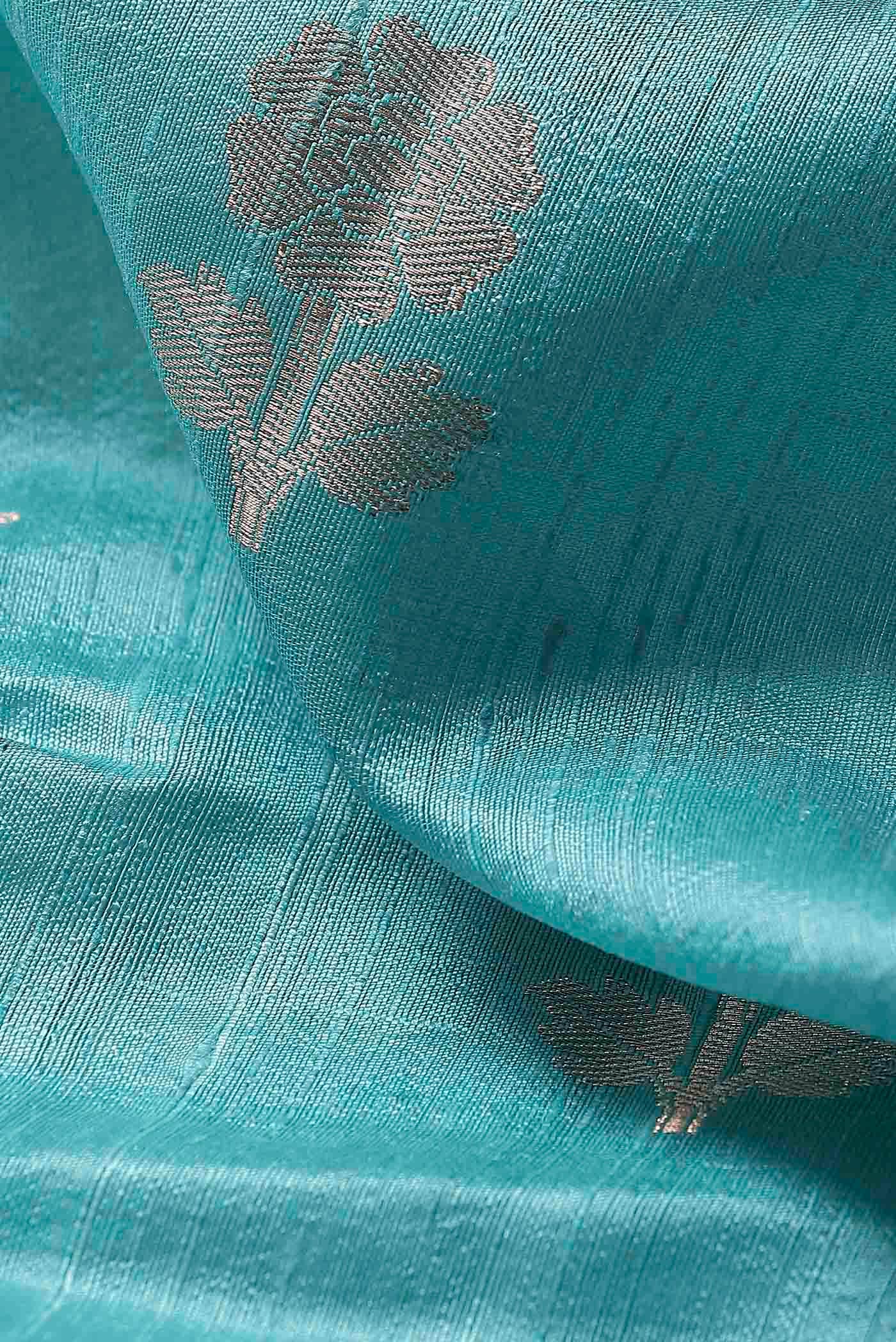 Blue Banarasi Raw Silk Saree