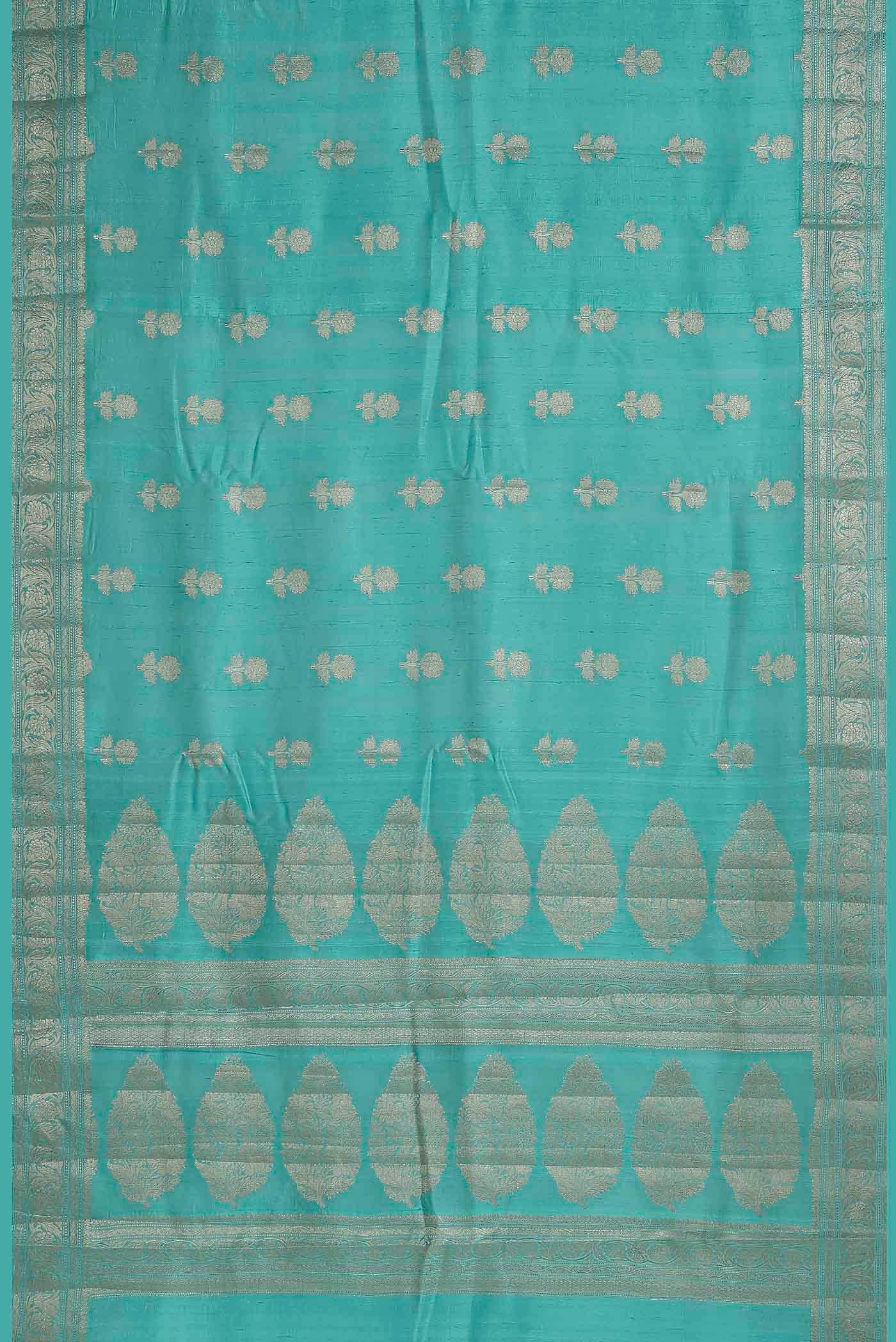 Blue Banarasi Raw Silk Saree