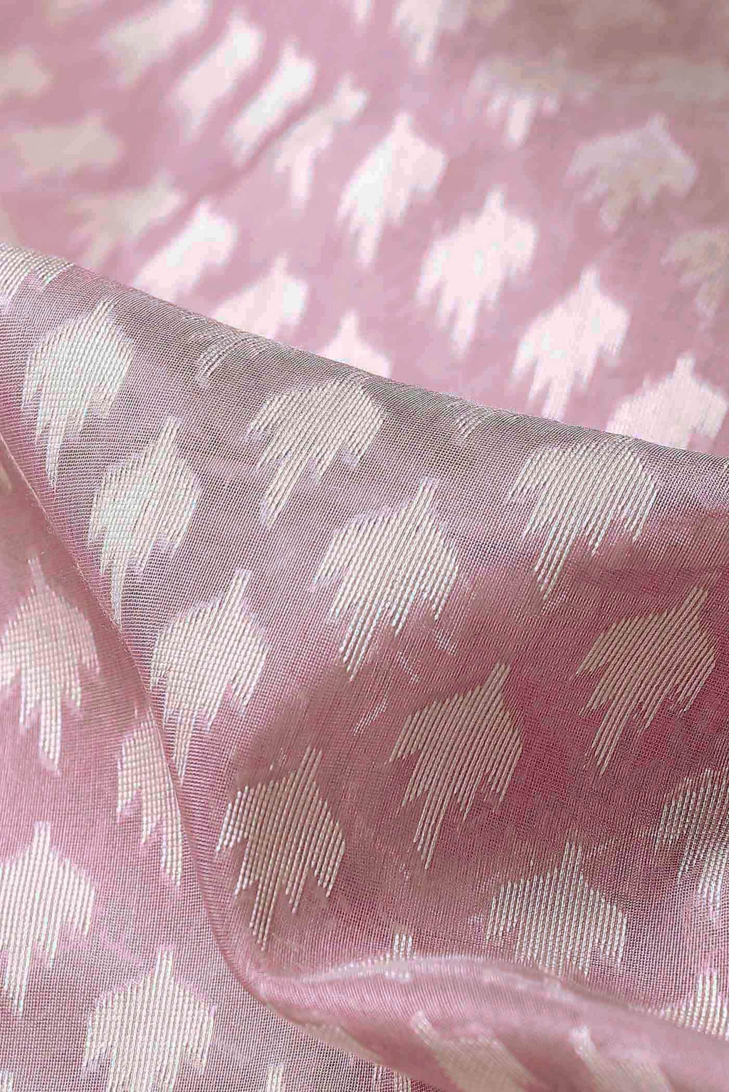 Rose Gold Banarasi Kora Silk Saree