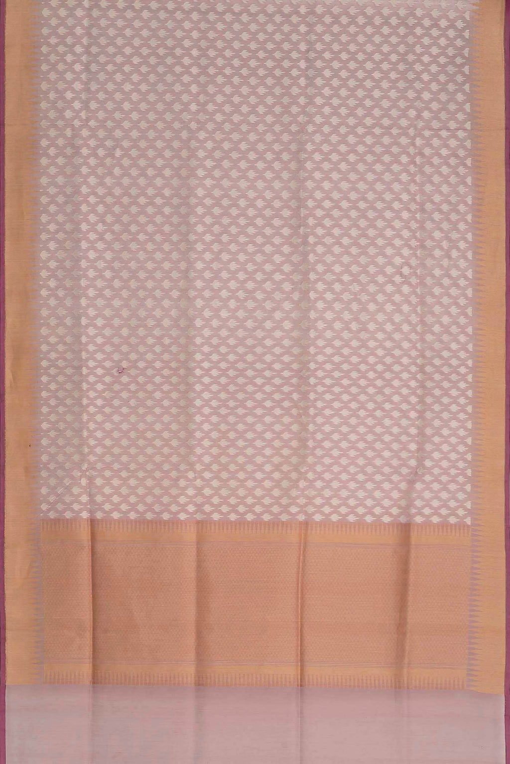 Rose Gold Banarasi Kora Silk Saree