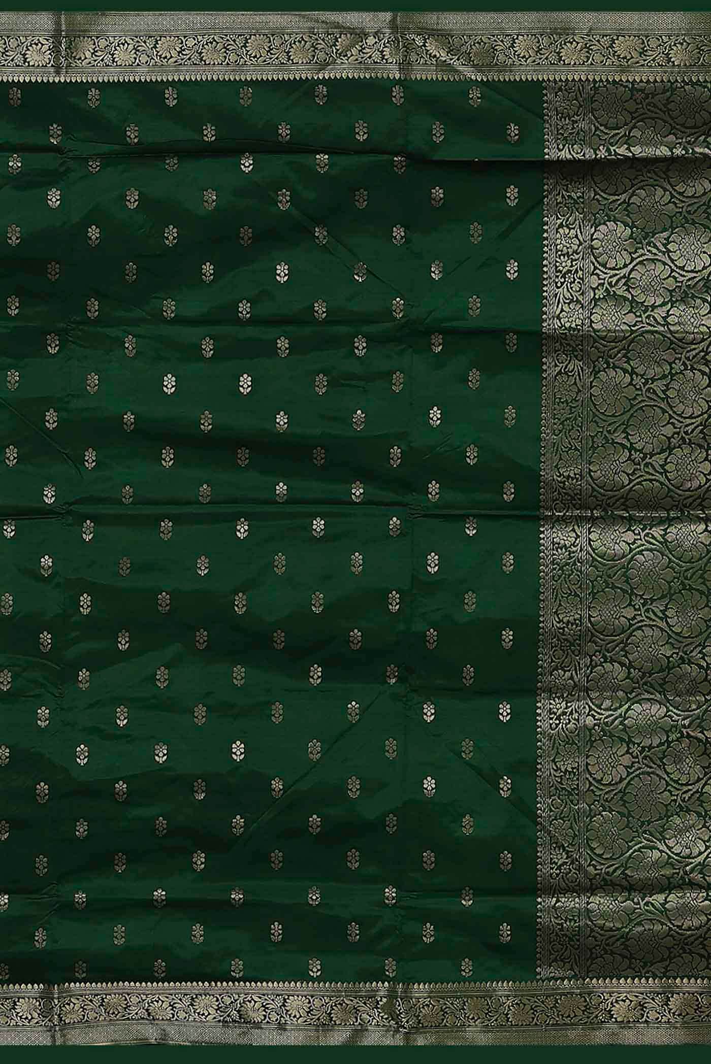 Green Banarasi Katan Silk Saree