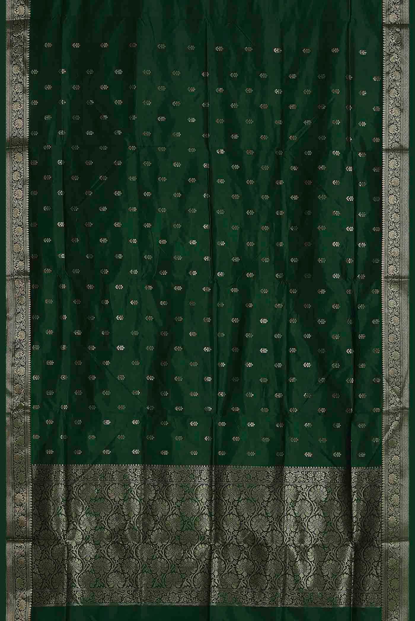 Green Banarasi Katan Silk Saree