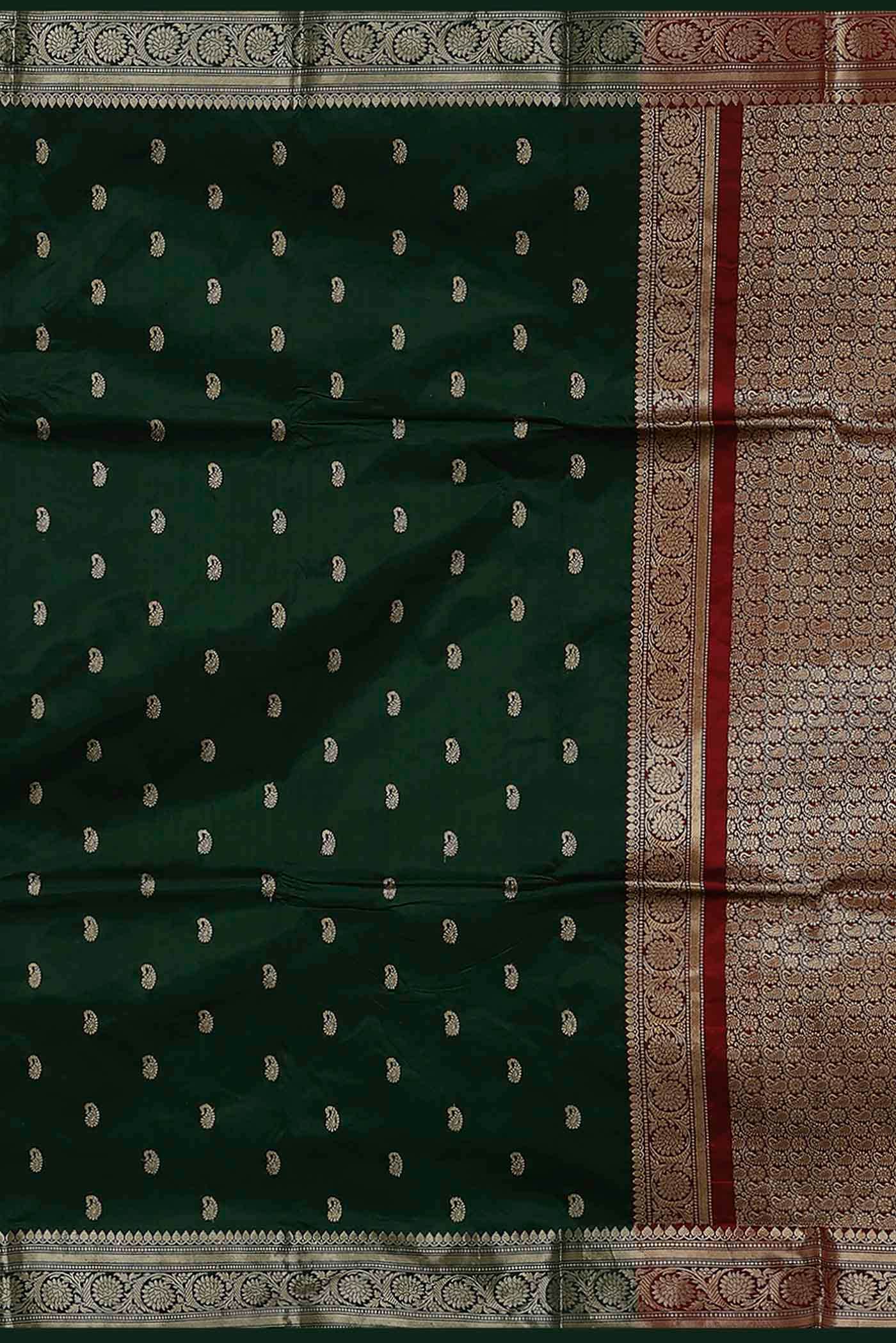 Green Banarasi Katan Silk Saree