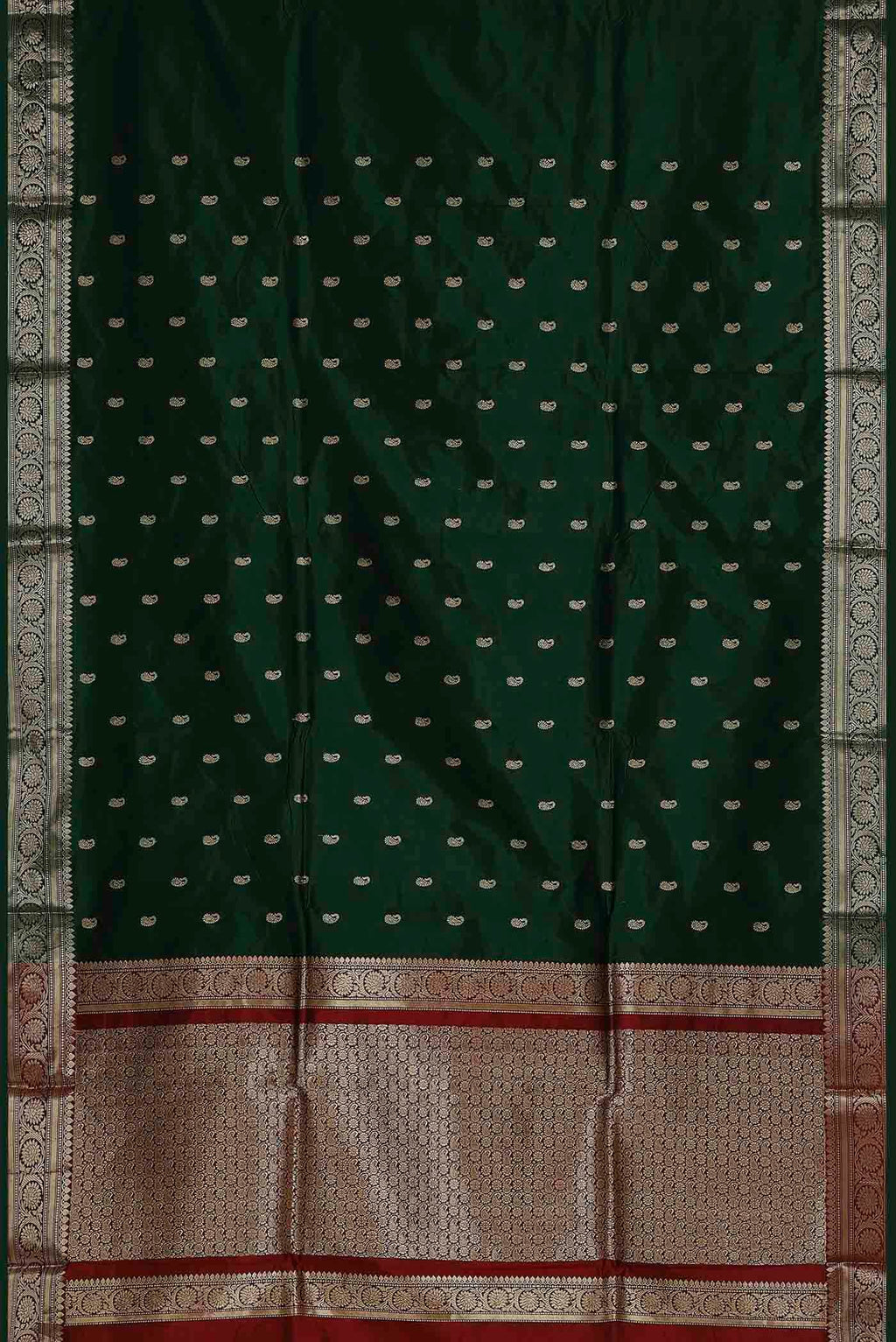 Green Banarasi Katan Silk Saree