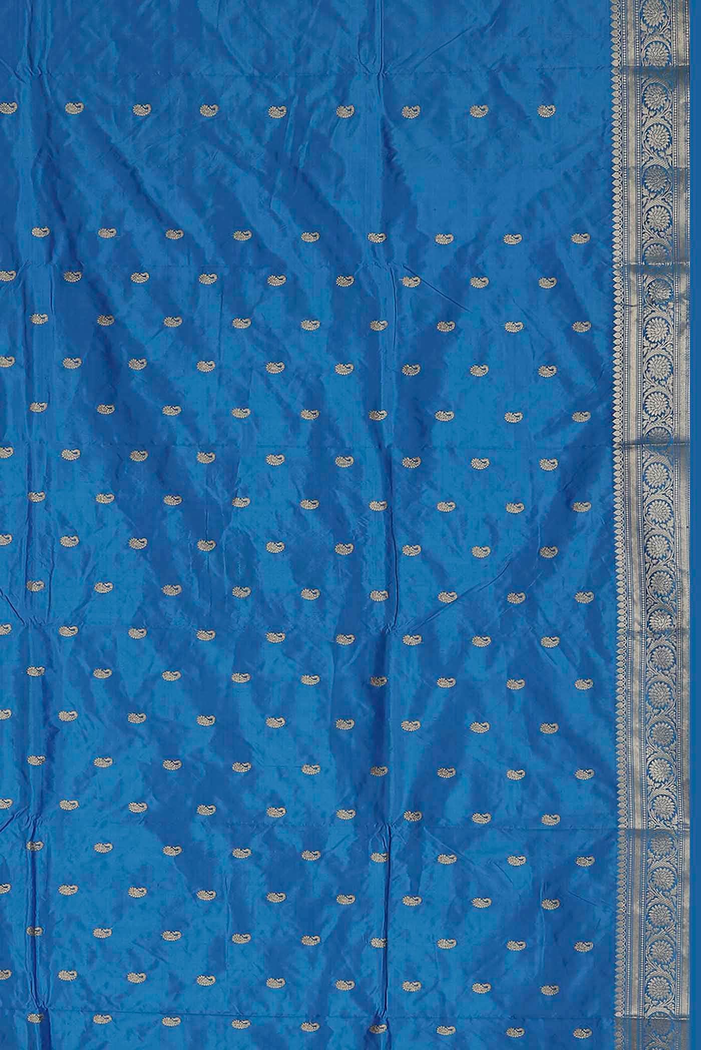Blue Banarasi Katan Silk Saree