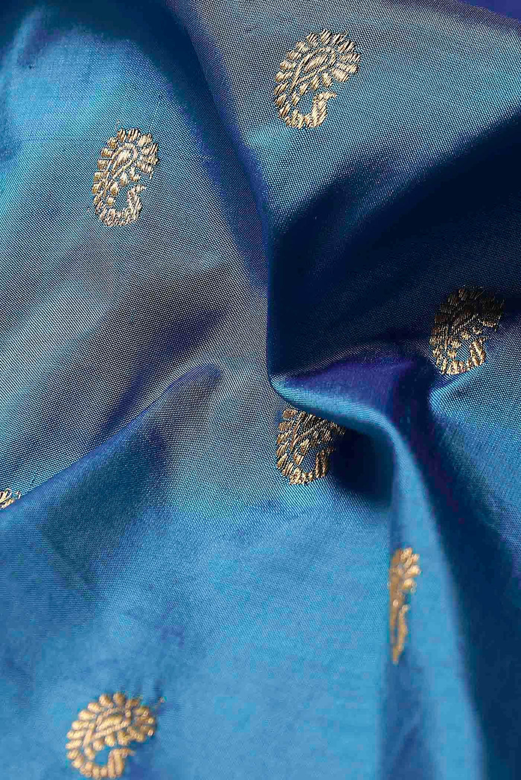 Blue Banarasi Katan Silk Saree