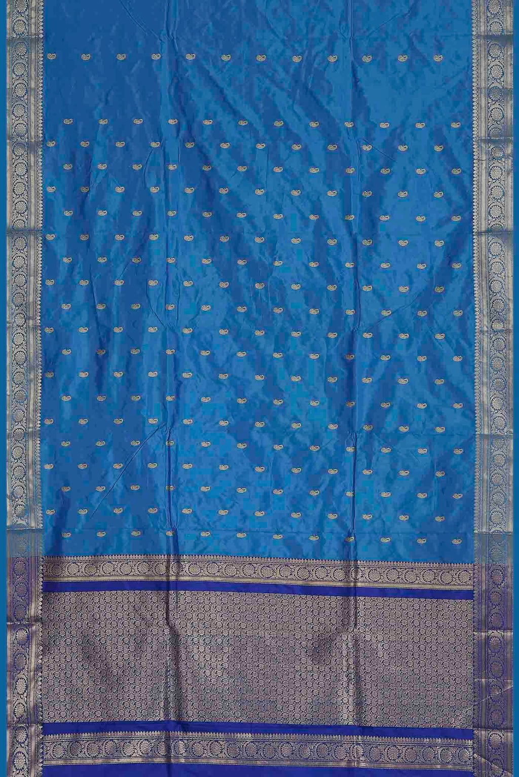 Blue Banarasi Katan Silk Saree