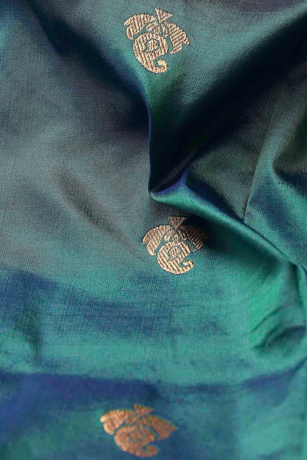 Blue Banarasi Katan Silk Saree