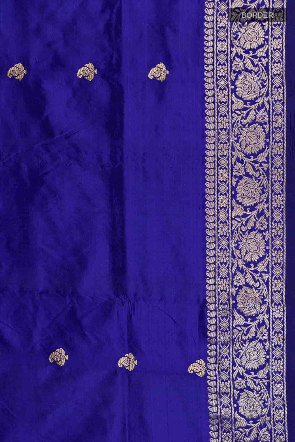 Blue Banarasi Katan Silk Saree