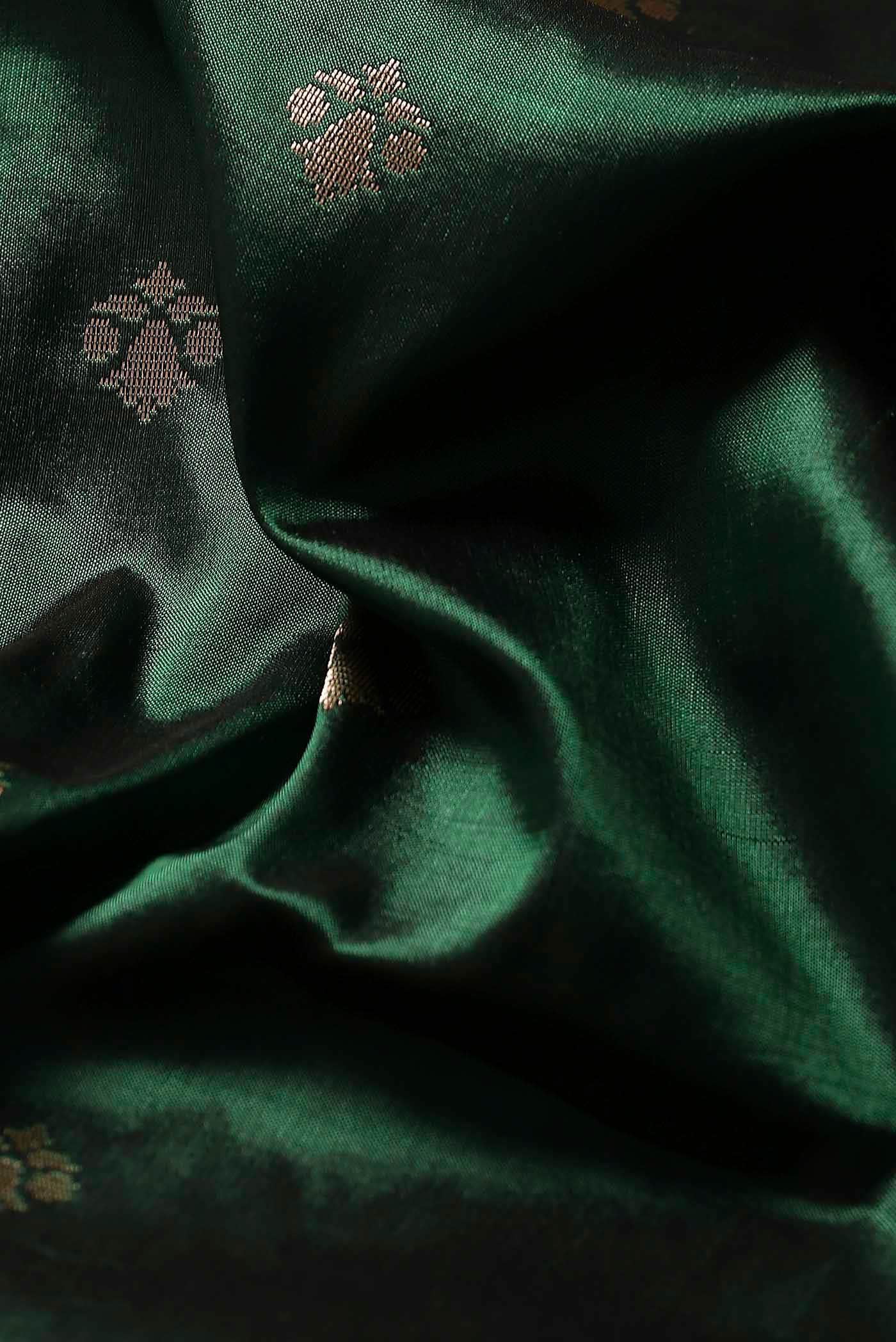 Green Banarasi Katan Silk Saree