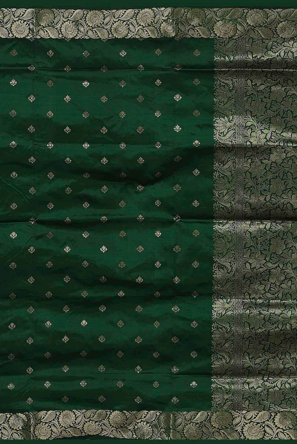Green Banarasi Katan Silk Saree