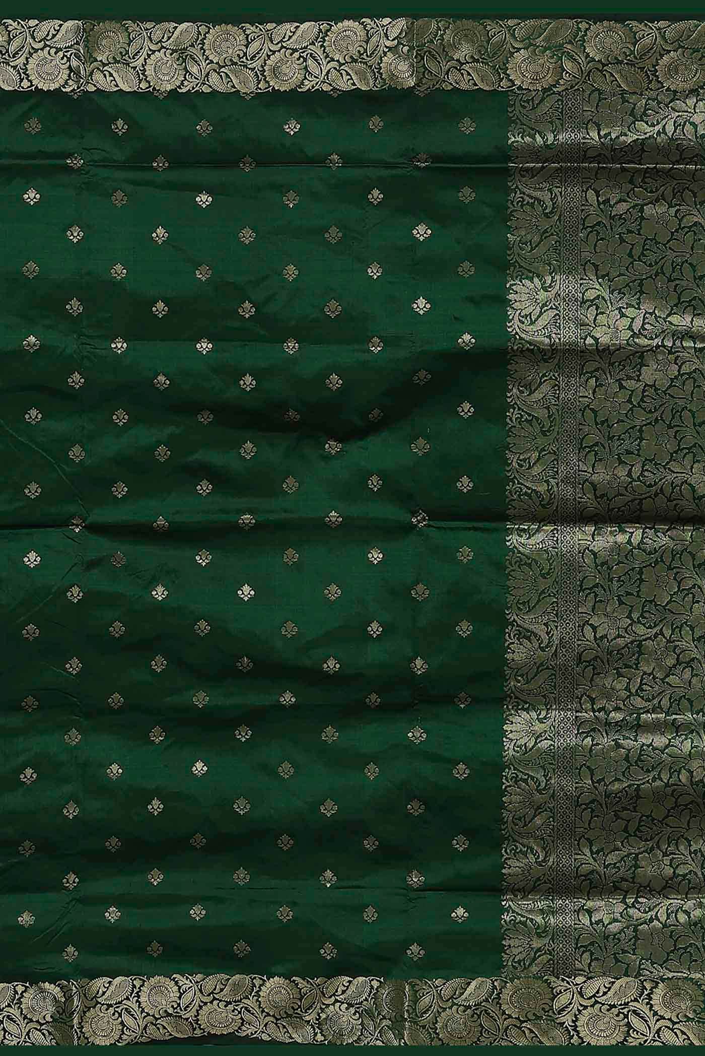 Green Banarasi Katan Silk Saree