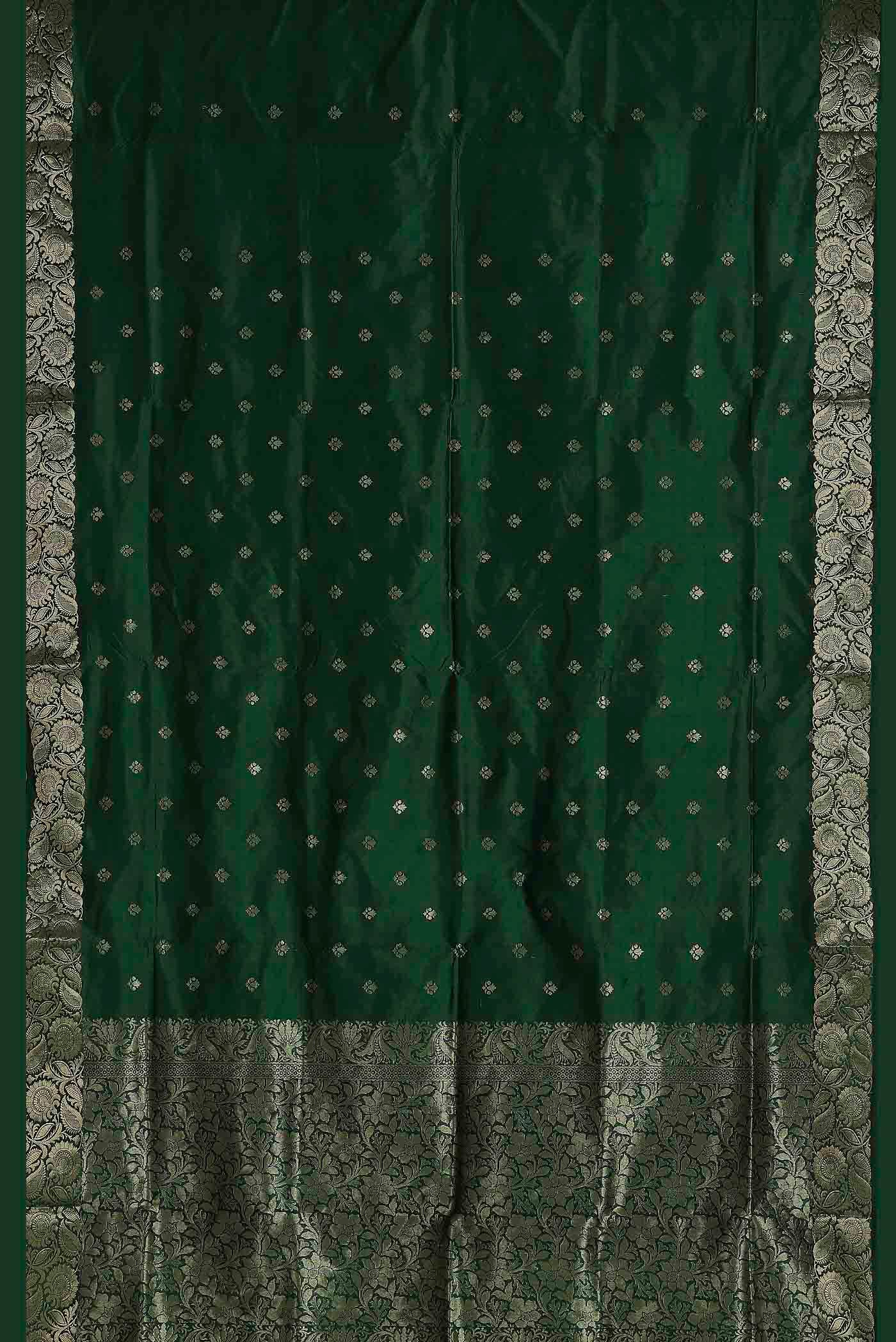 Green Banarasi Katan Silk Saree