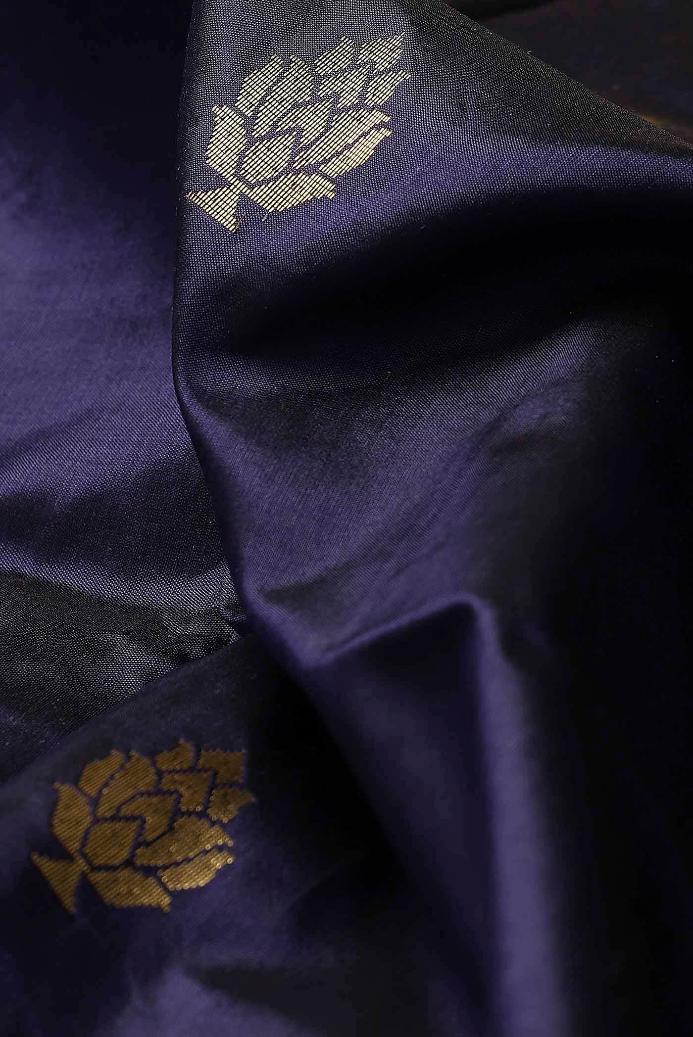 Blue Banarasi Katan Silk Saree