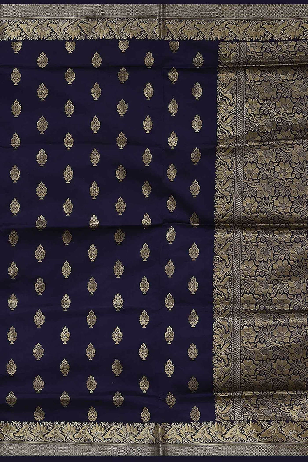 Blue Banarasi Katan Silk Saree