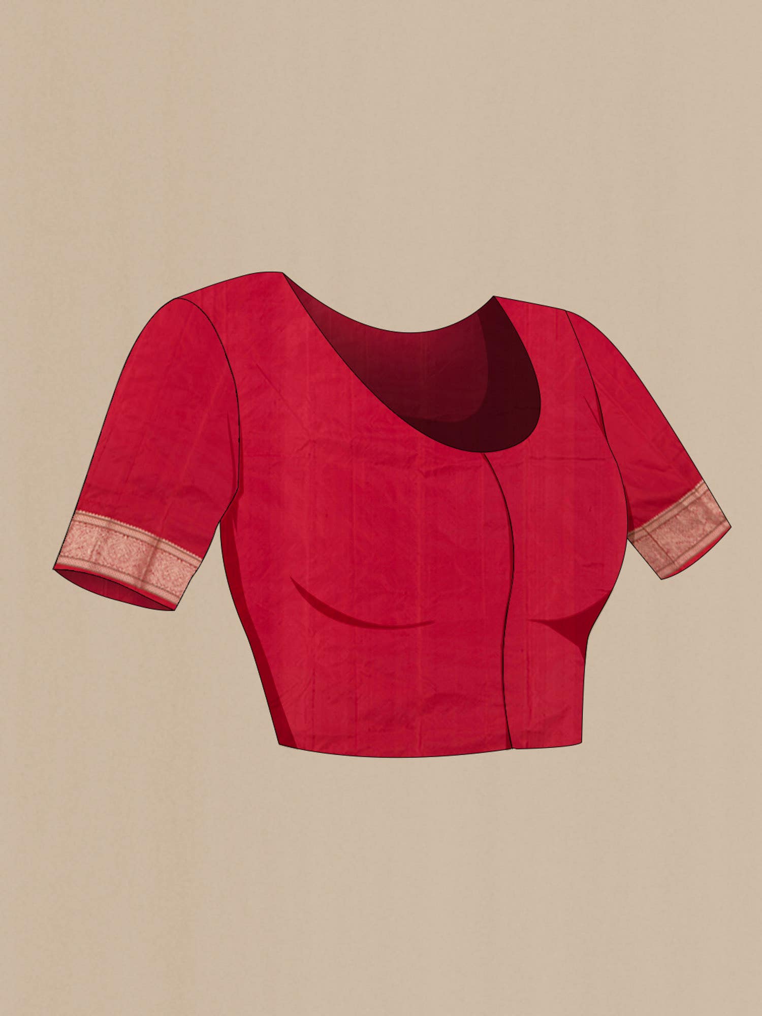 Deep Red Blended Bangalore Silk Saree
