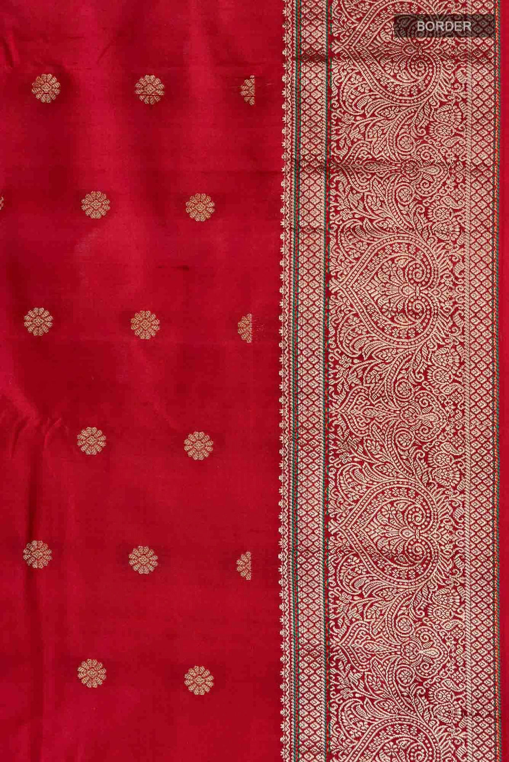 Deep Red Blended Bangalore Silk Saree