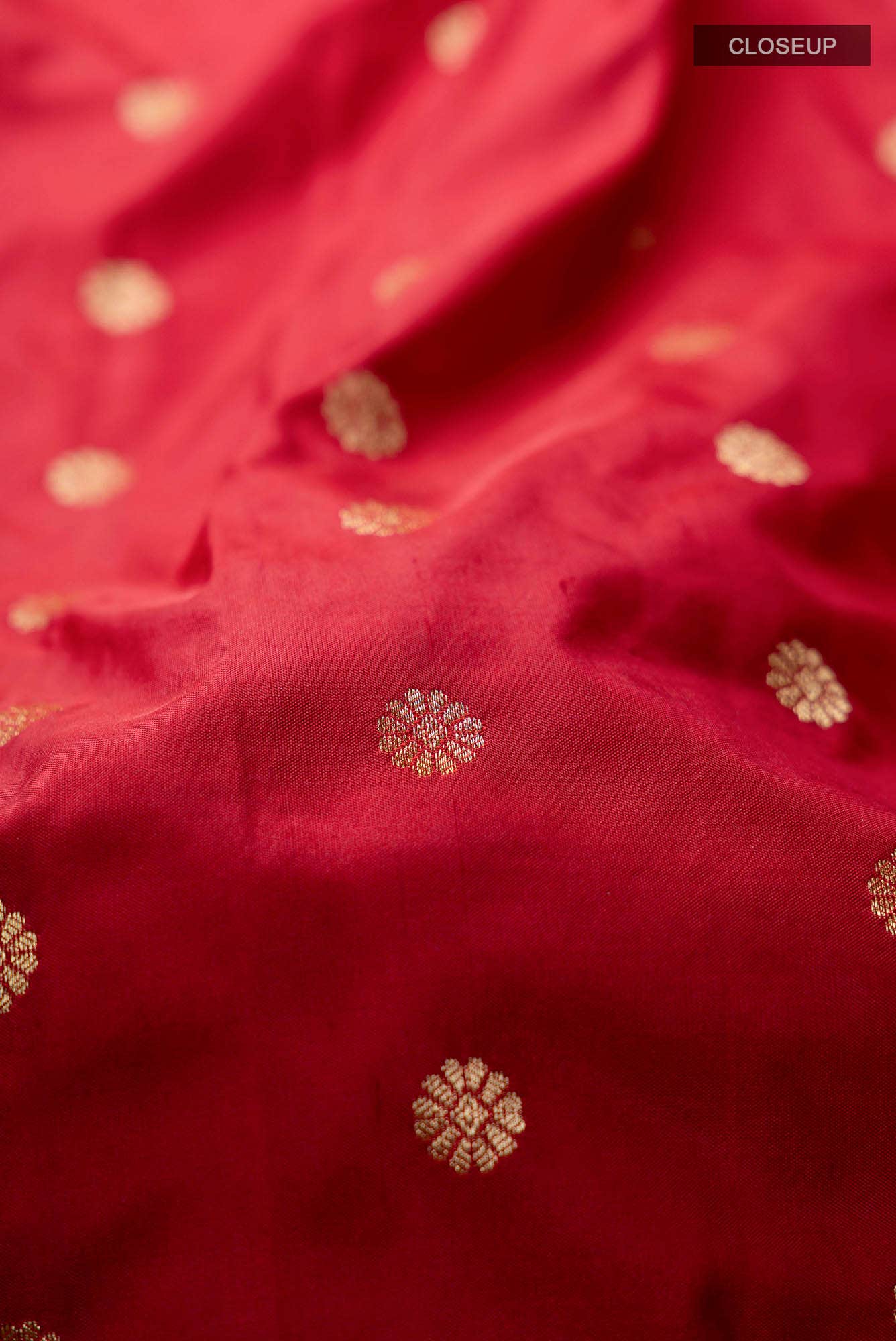 Deep Red Blended Bangalore Silk Saree