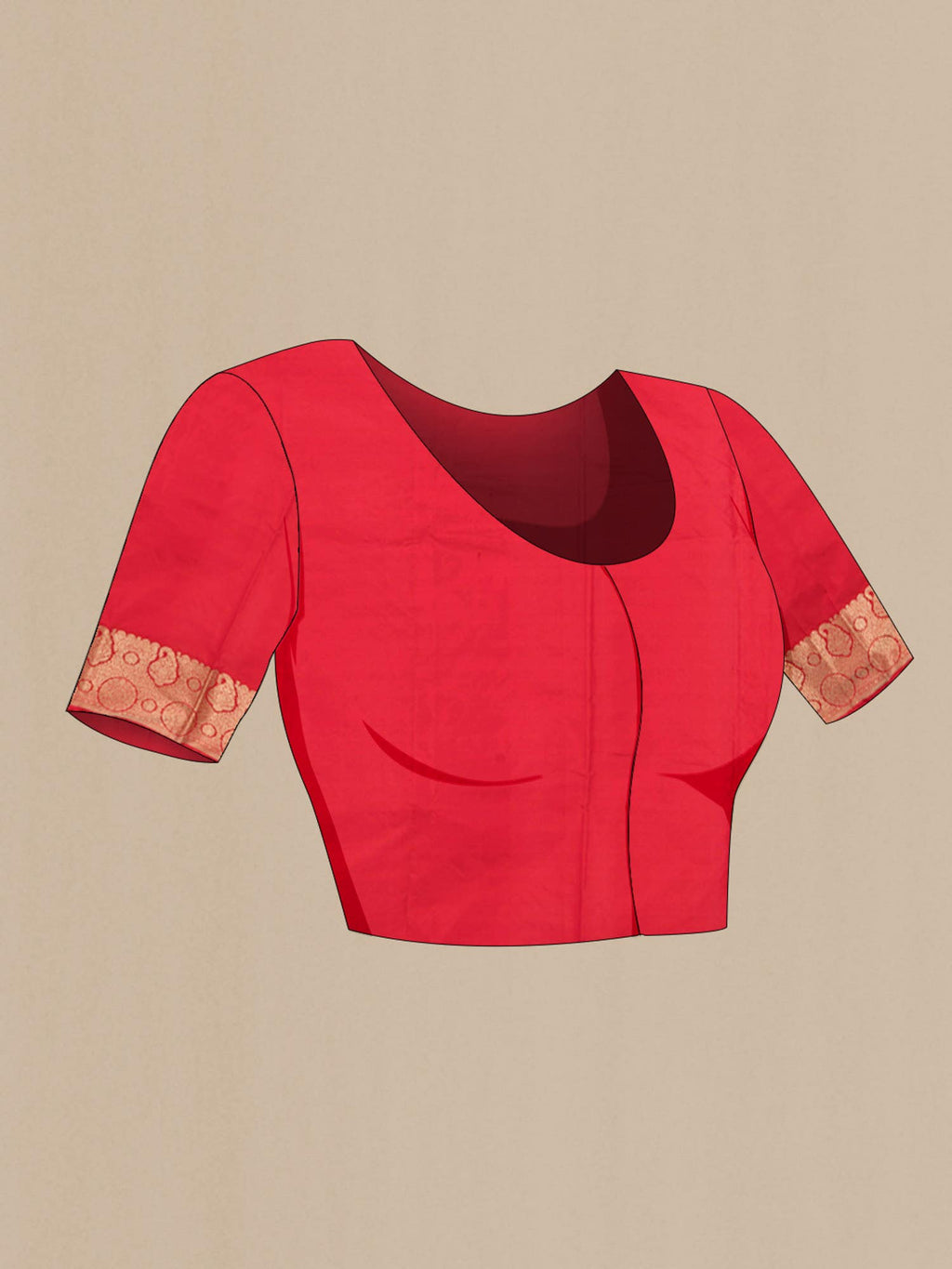 Deep Red Blended Bangalore Silk Saree