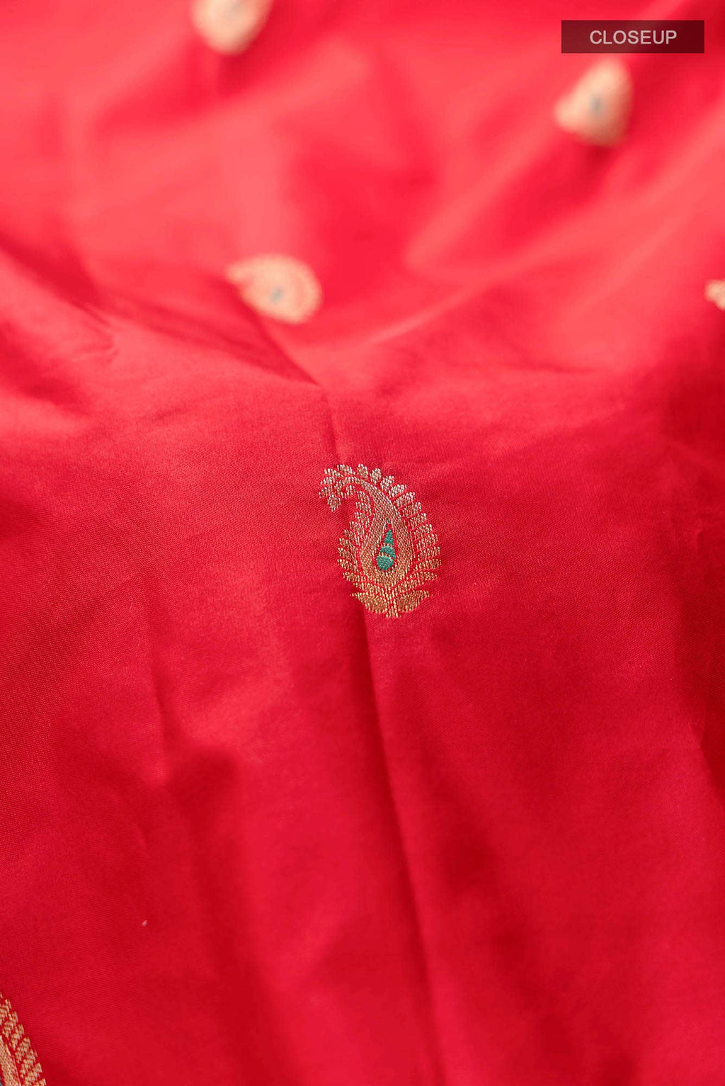 Deep Red Blended Bangalore Silk Saree