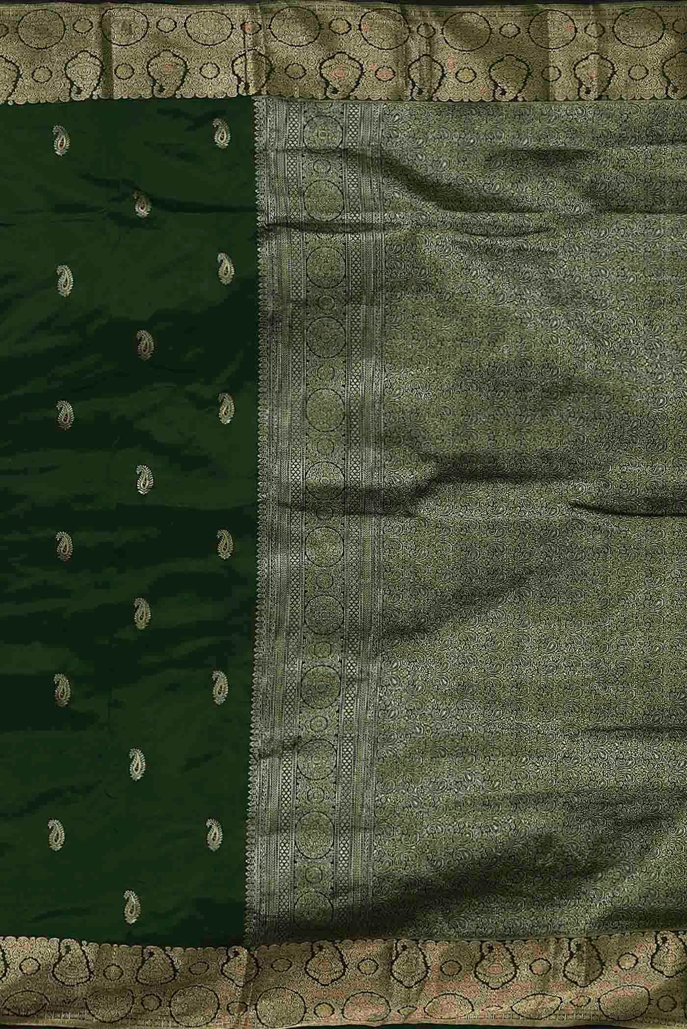 Green Blended Bangalore Silk Saree
