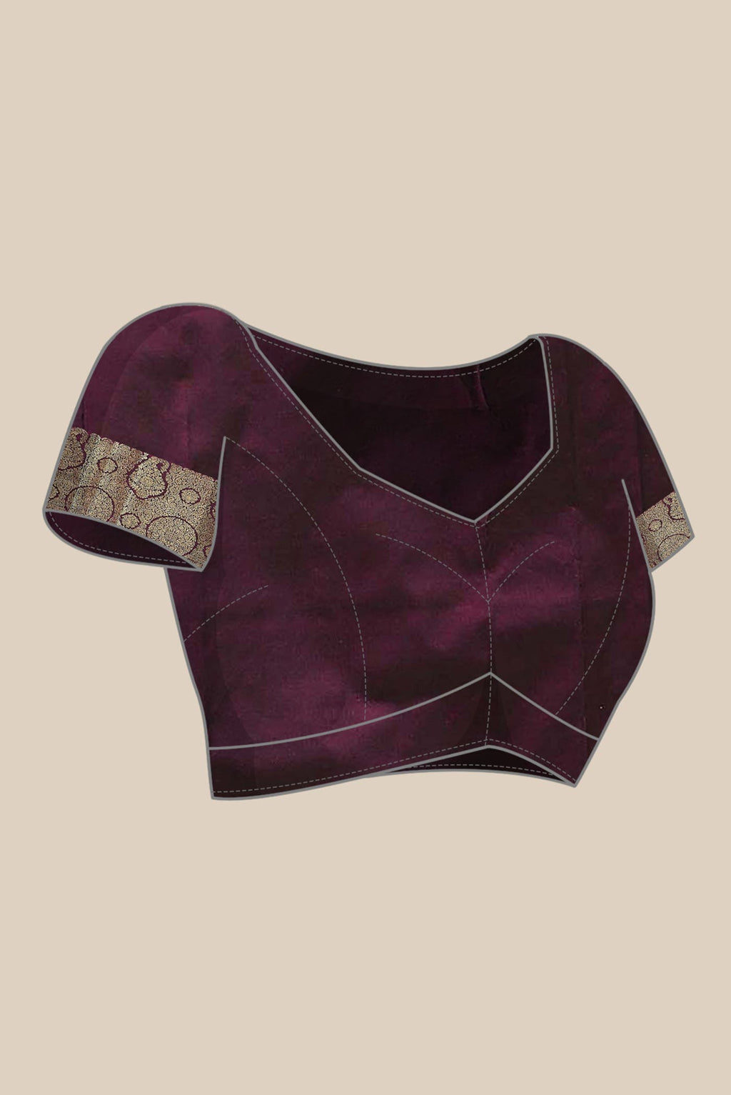 Magenta Blended Bangalore Silk Saree