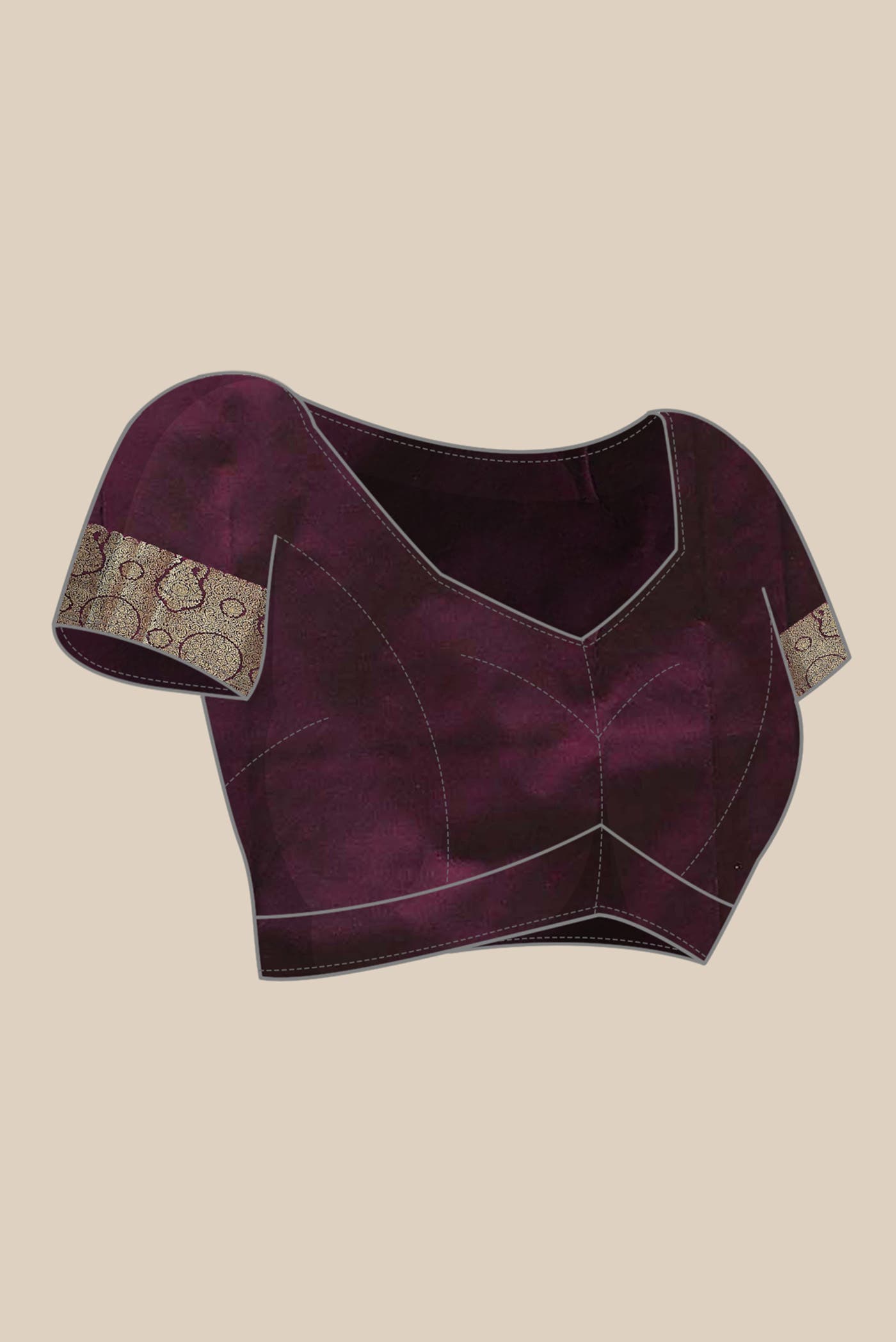 Magenta Blended Bangalore Silk Saree