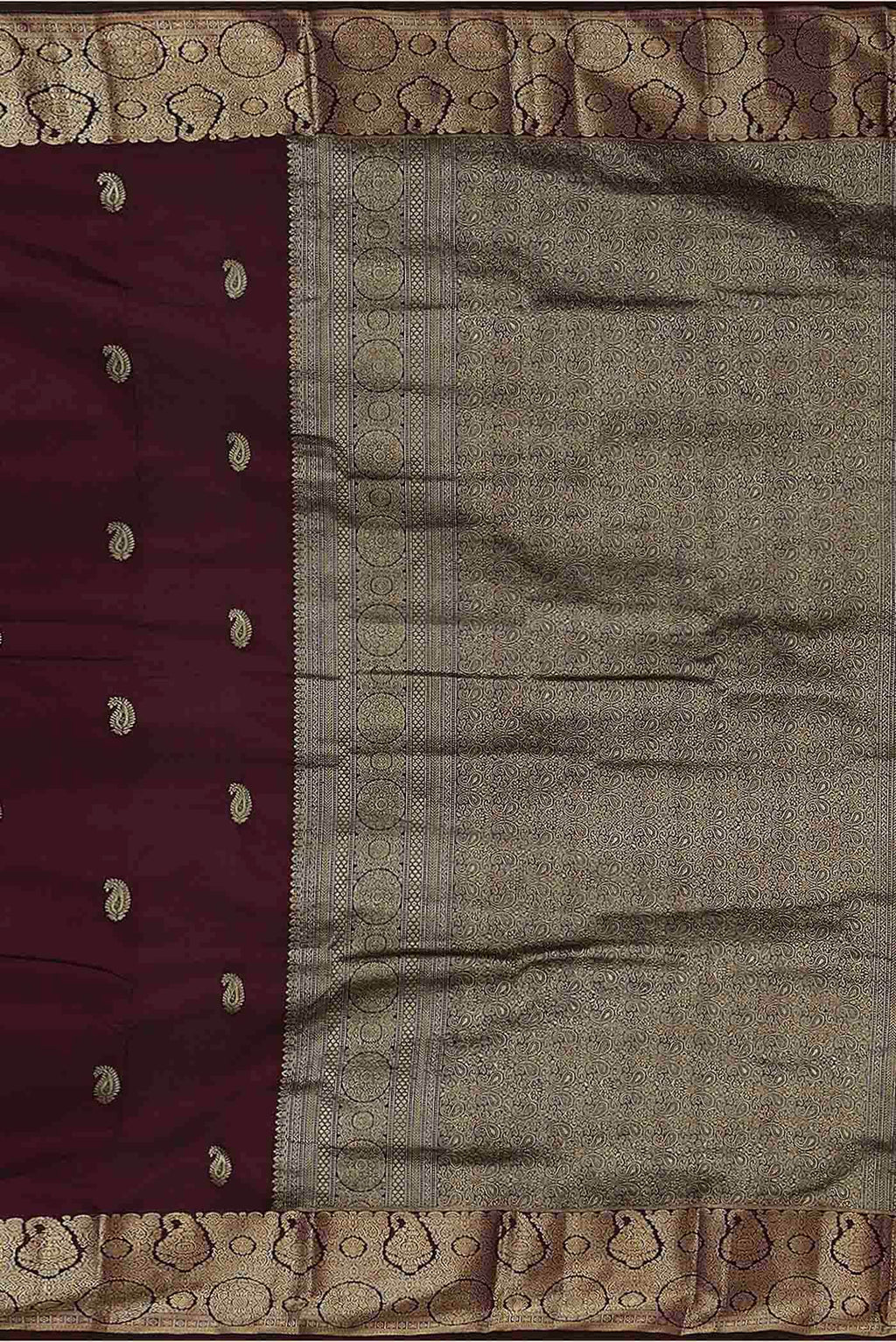 Magenta Blended Bangalore Silk Saree