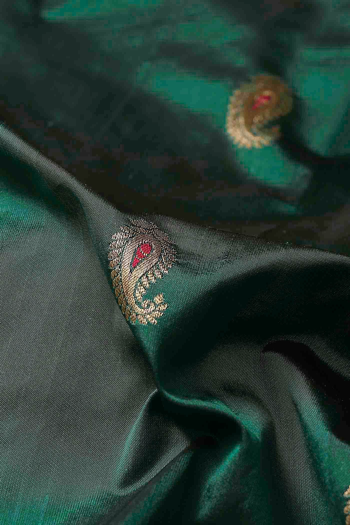 Green Blended Bangalore Silk Saree