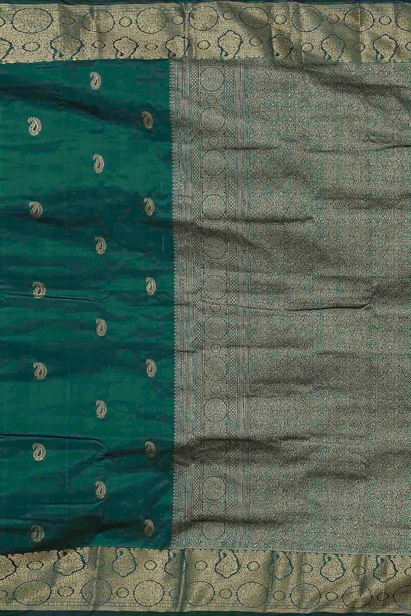 Green Blended Bangalore Silk Saree