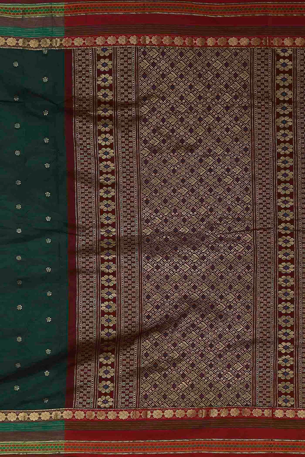 Green Blended Bangalore Silk Saree