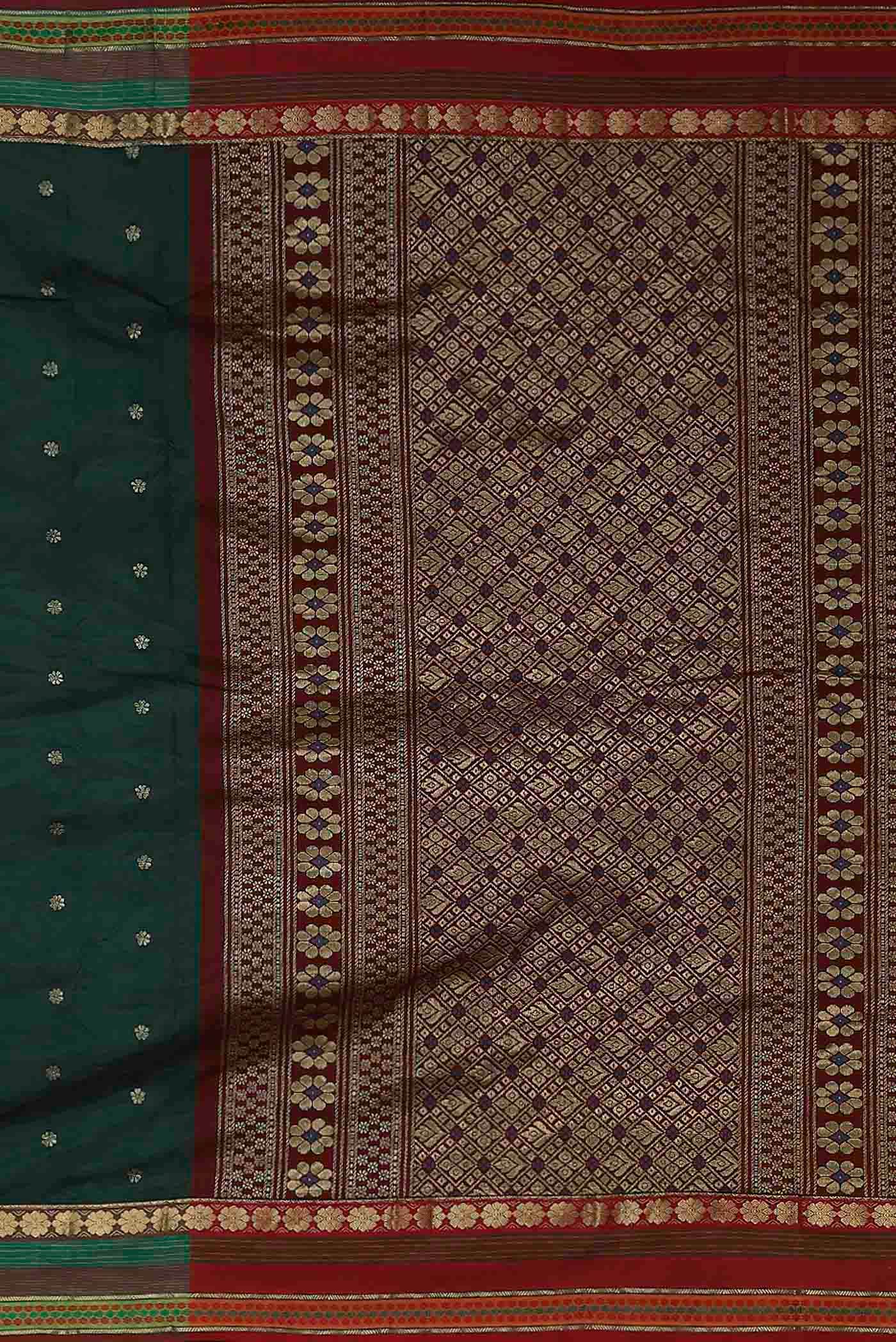 Green Blended Bangalore Silk Saree