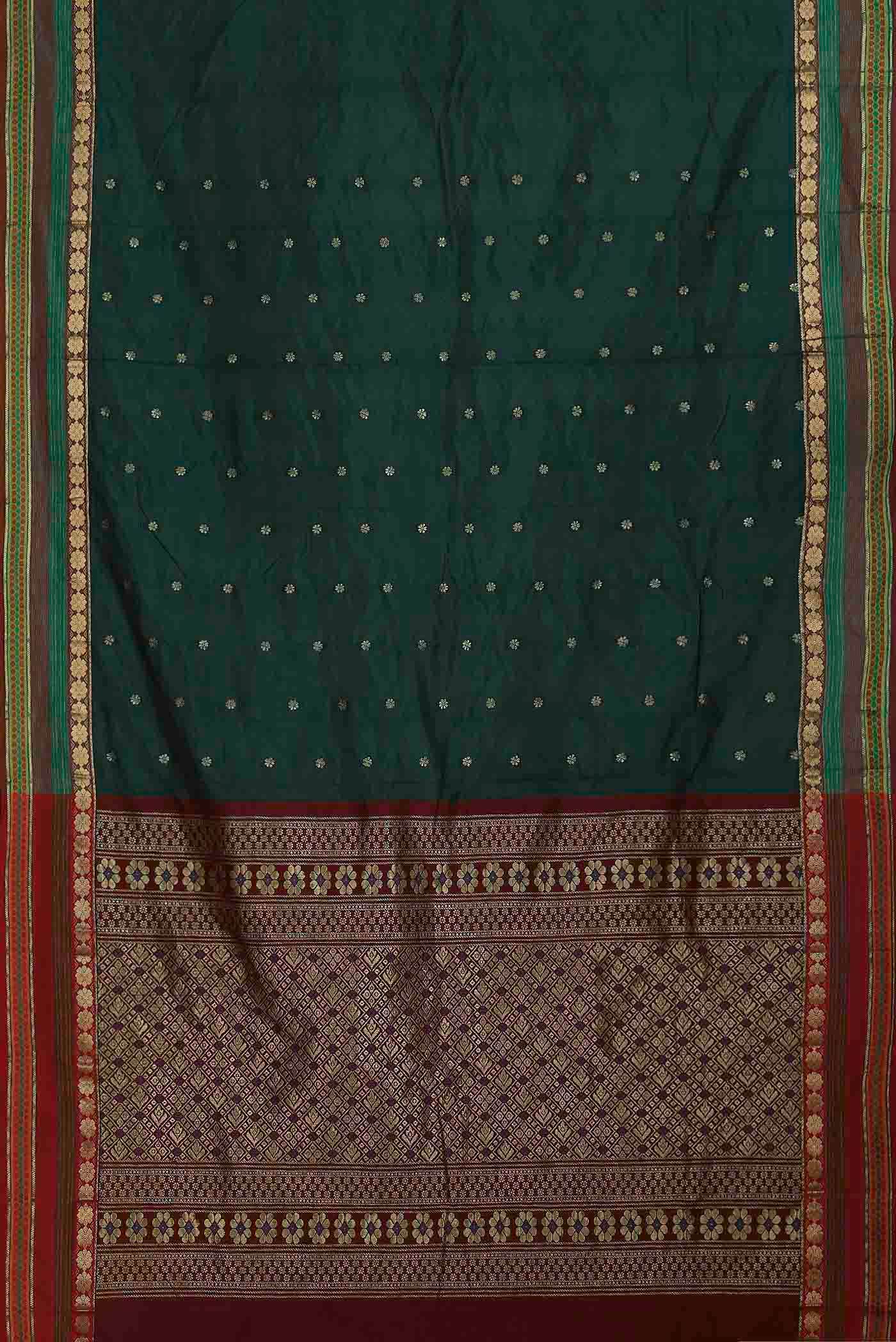 Green Blended Bangalore Silk Saree