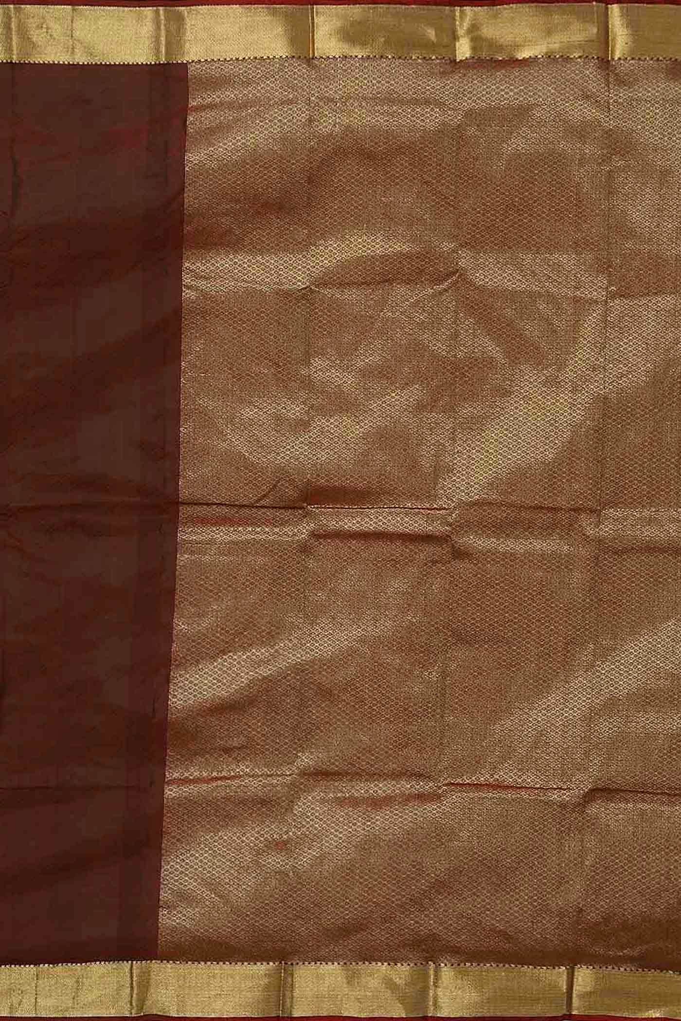 Maroon Blended Bangalore Silk Saree