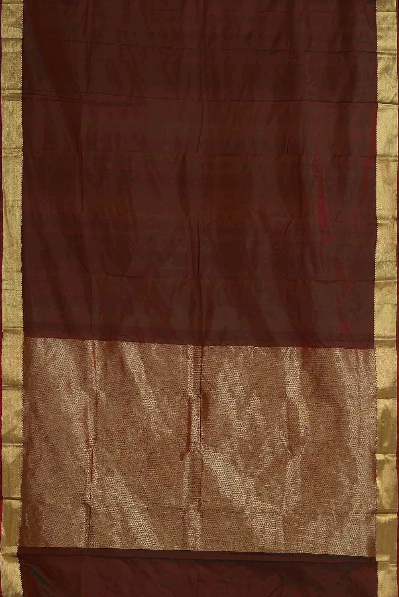 Maroon Blended Bangalore Silk Saree