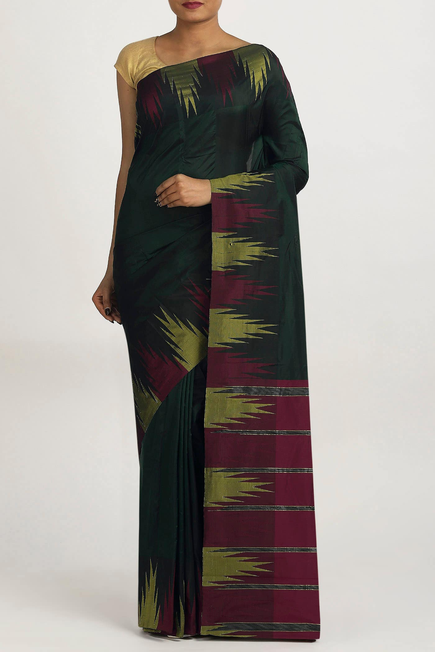 Green Blended Bangalore Silk Saree