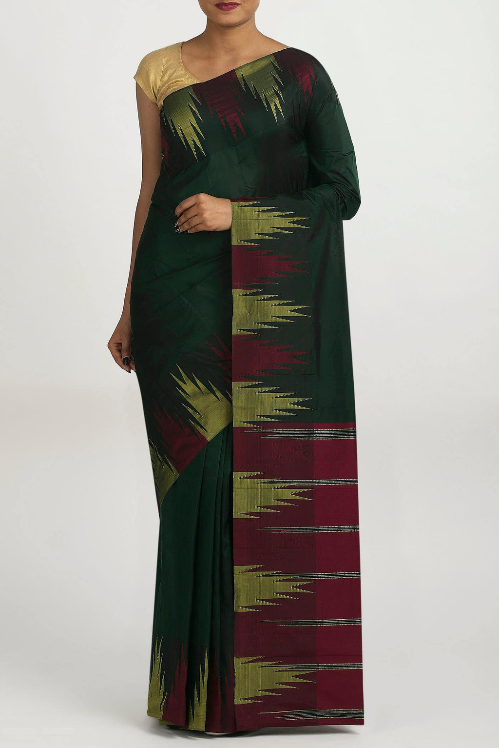 Green Blended Bangalore Silk Saree