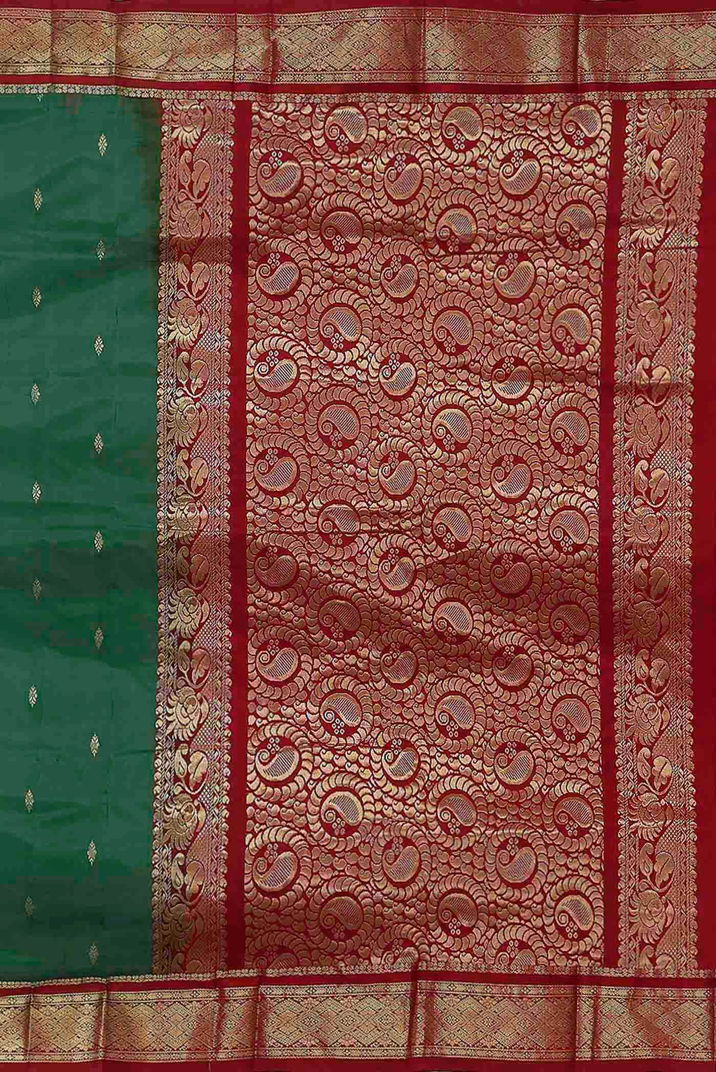 Green Bangalore Silk Saree