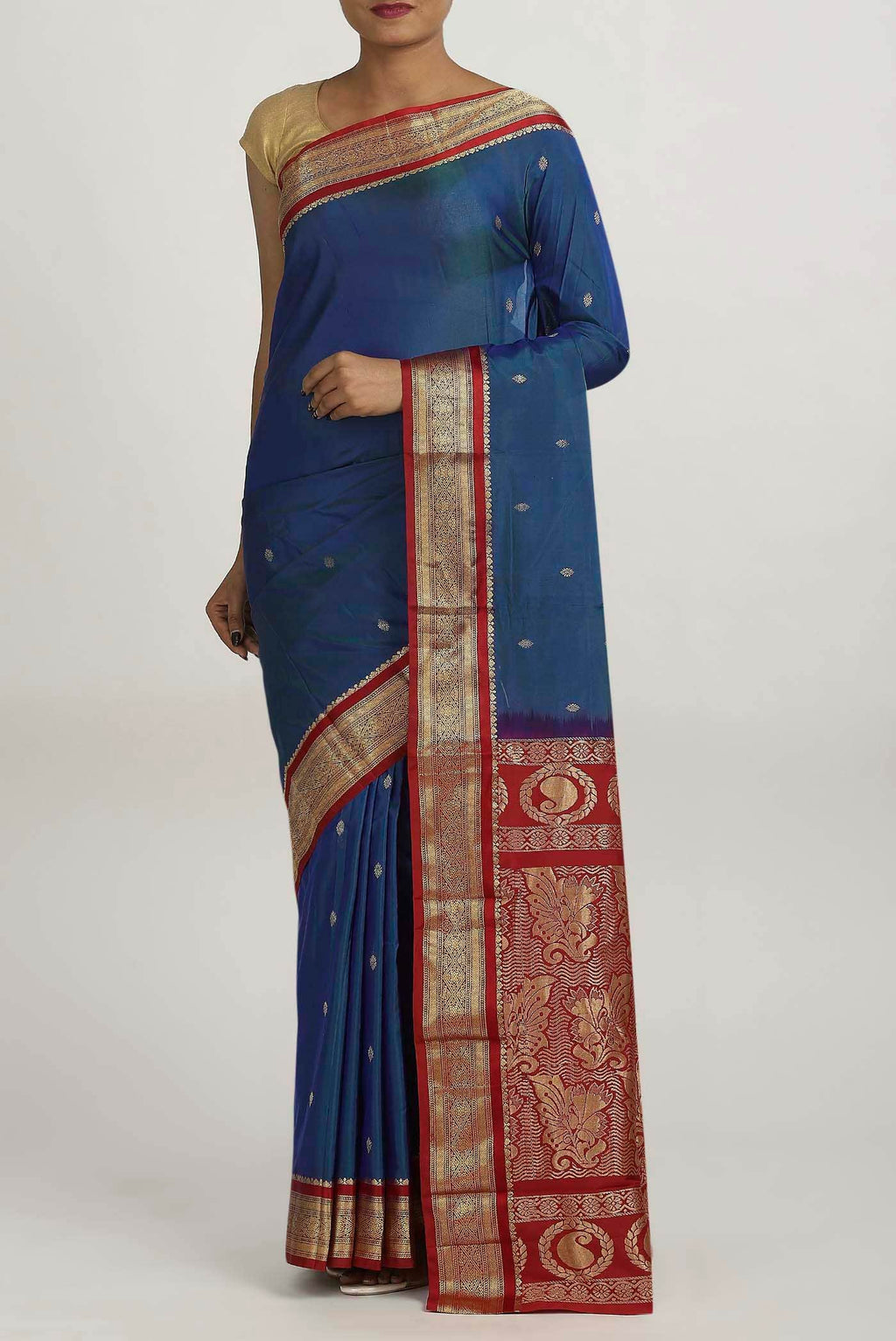 Blue Bangalore Silk Saree