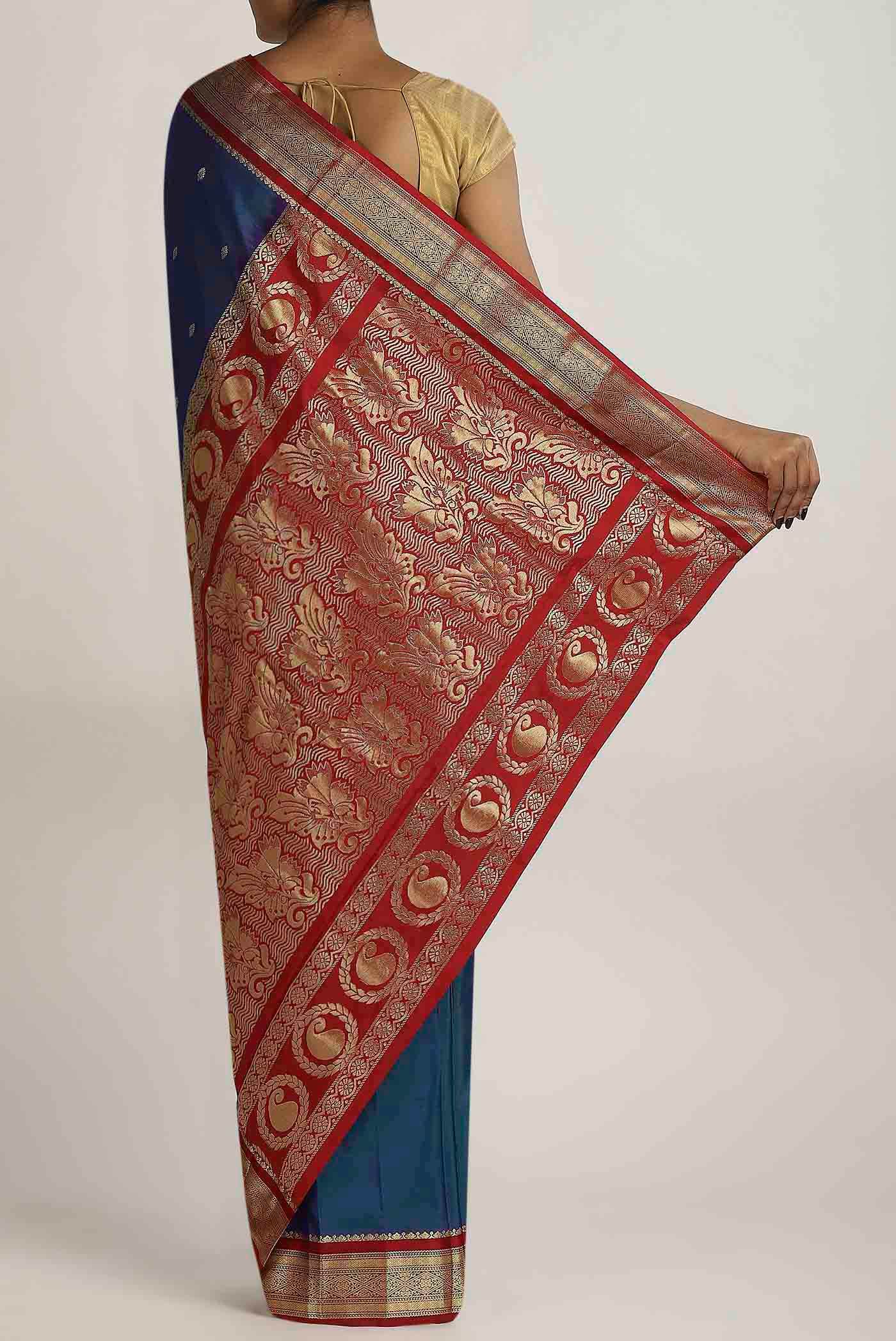 Blue Bangalore Silk Saree