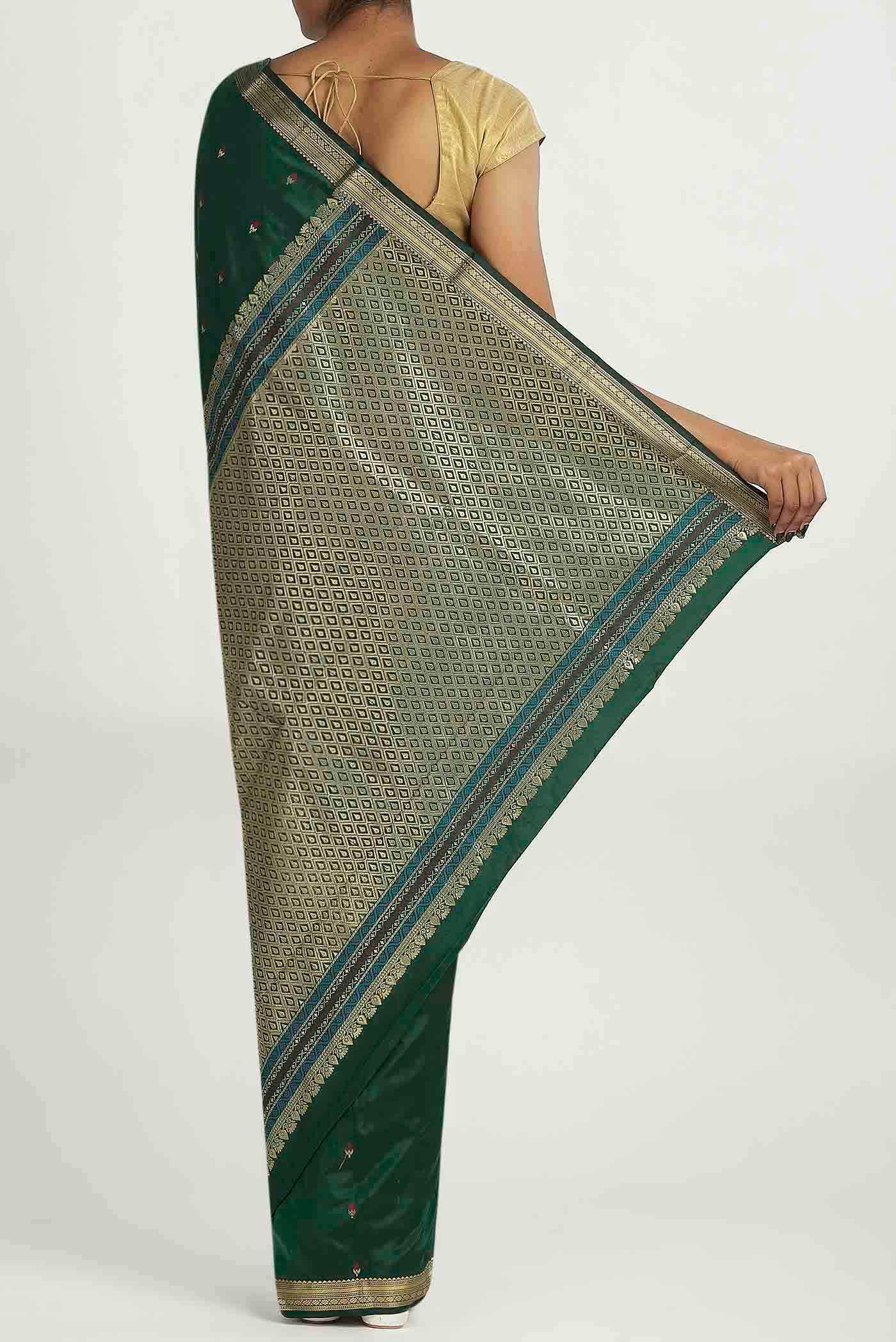 Green Bangalore Silk Saree