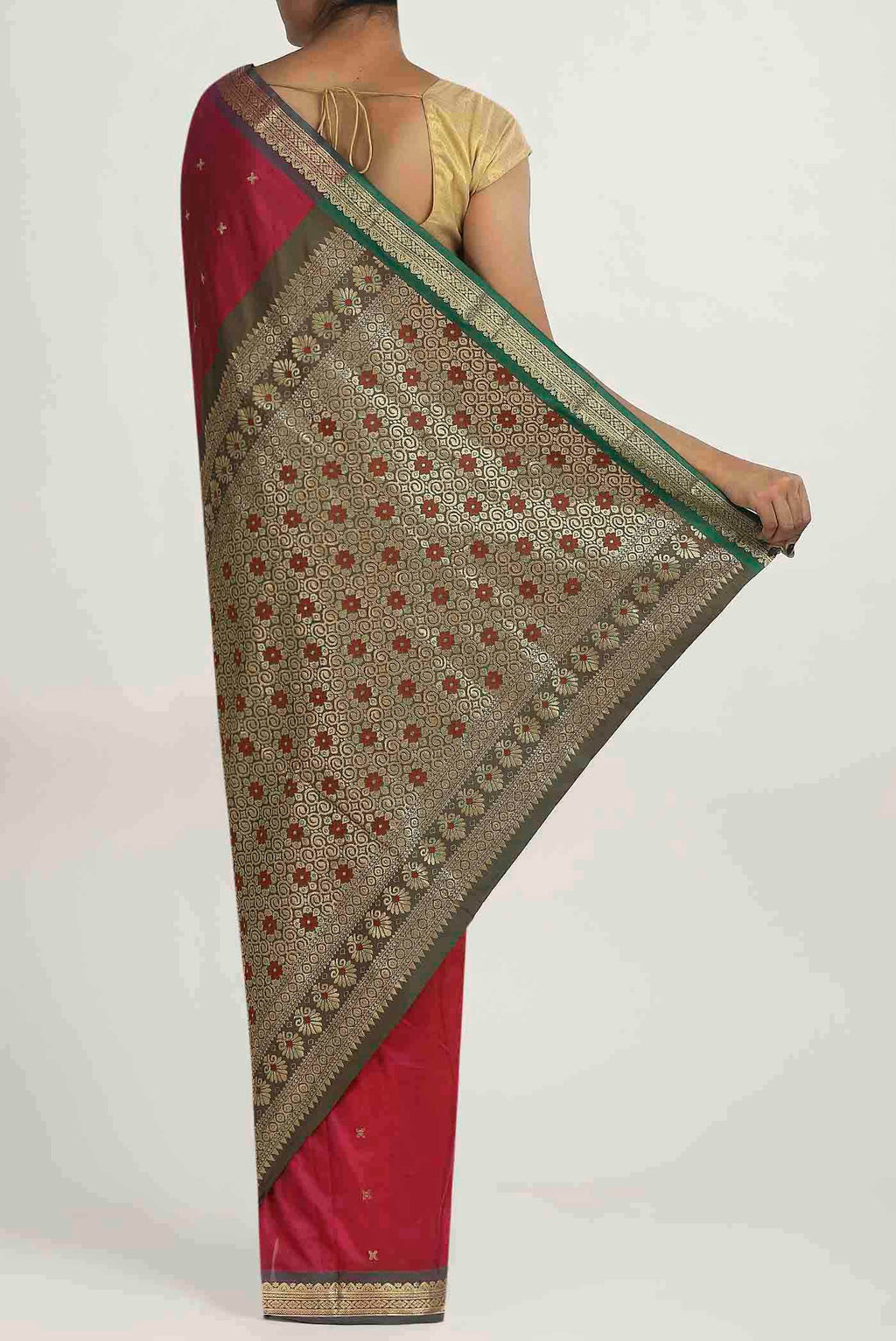 Pink Bangalore Silk Saree