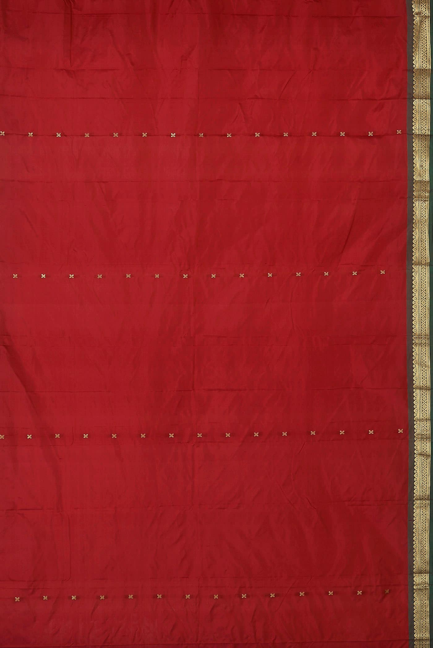 Red Blended Bangalore Silk Saree