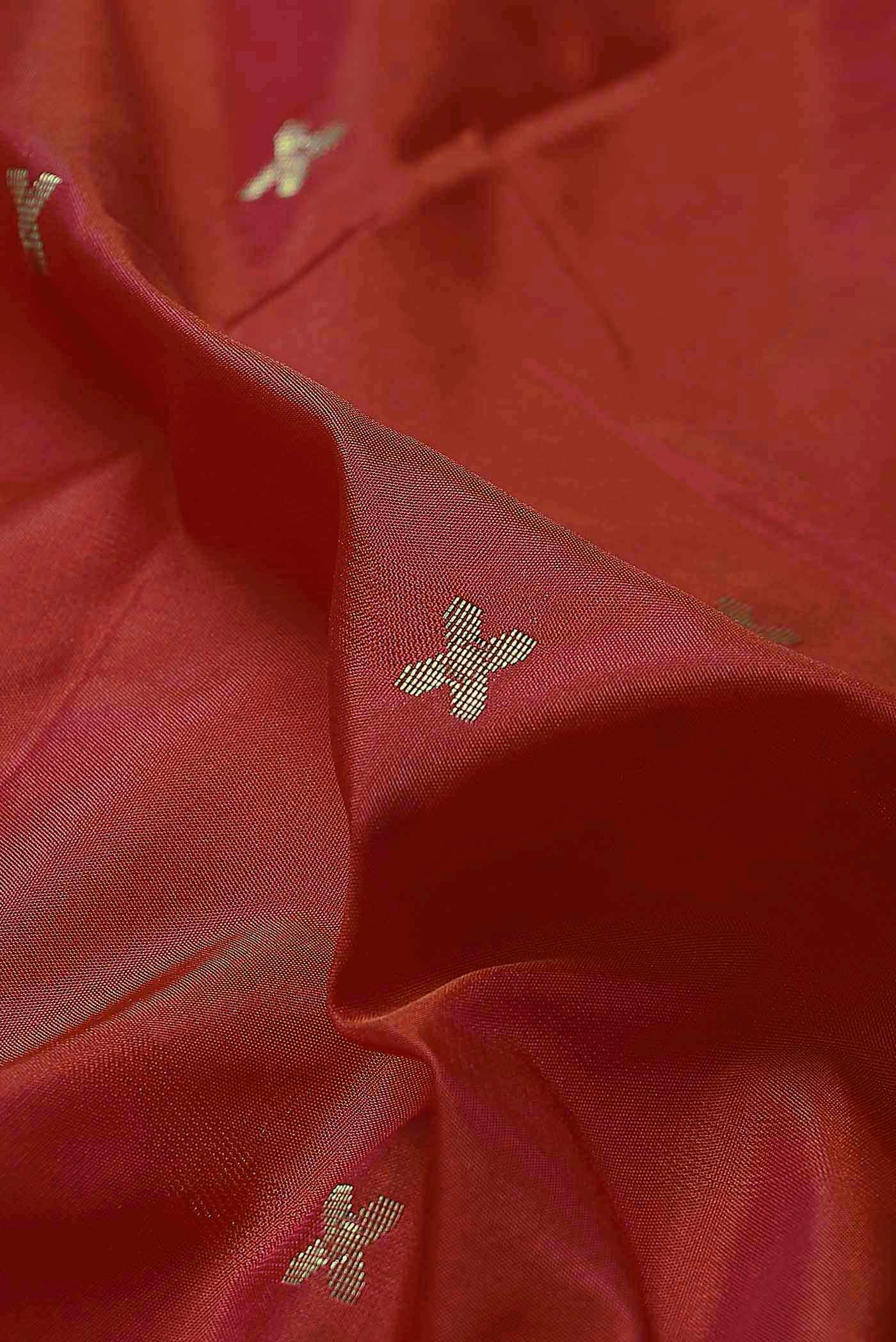 Red Blended Bangalore Silk Saree