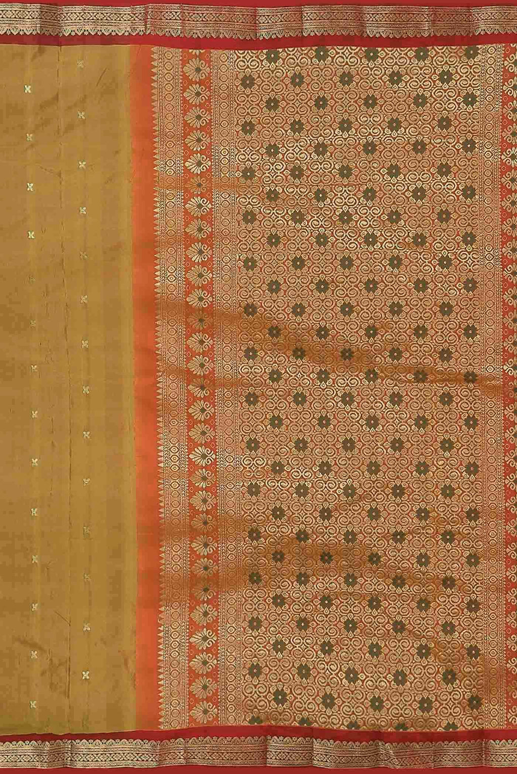 Mehandi Green Blended Bangalore Silk Saree