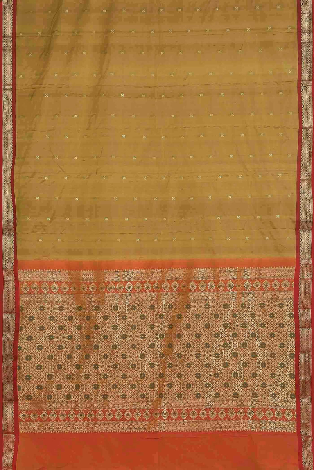 Mehandi Green Blended Bangalore Silk Saree
