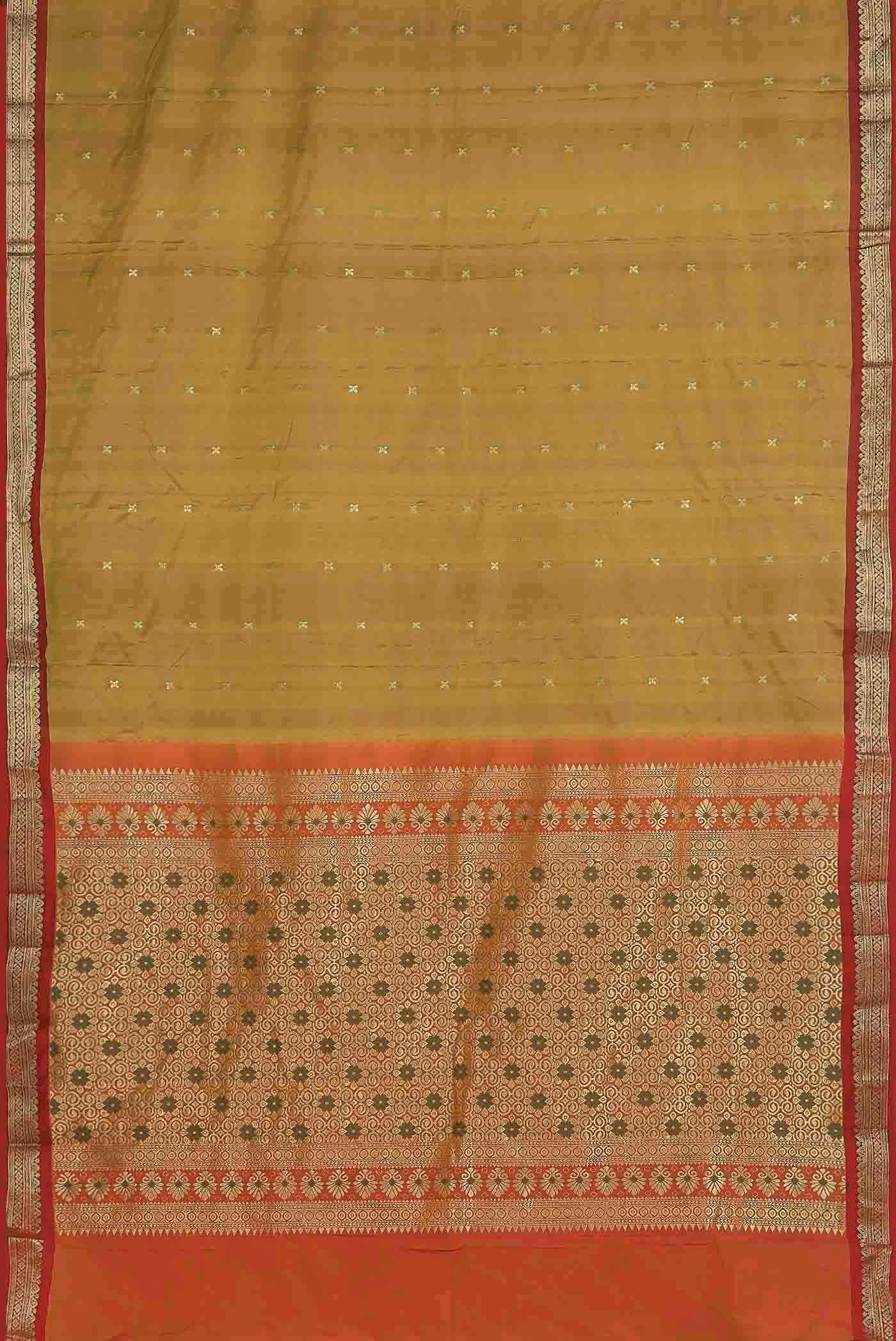 Mehandi Green Blended Bangalore Silk Saree
