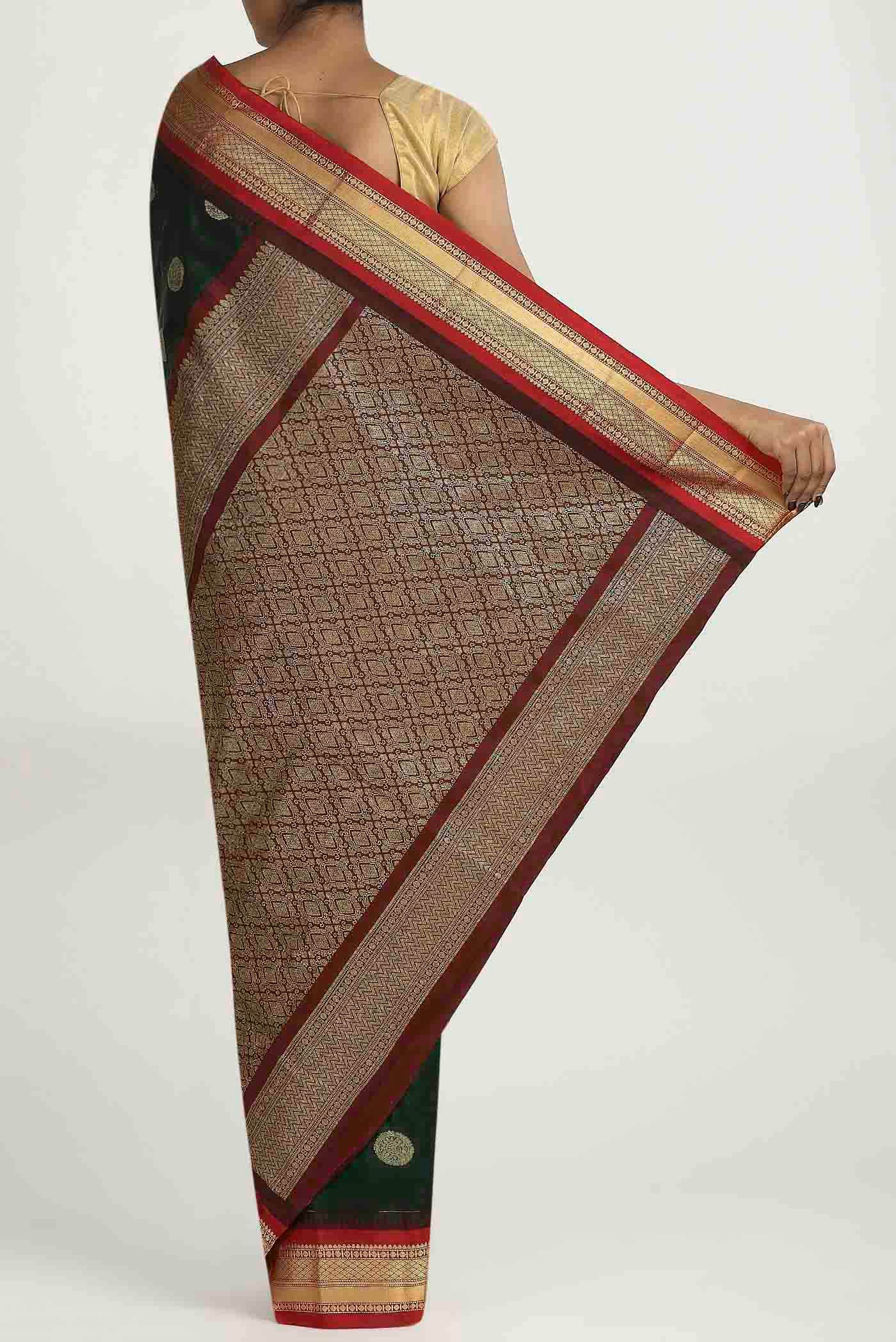 Green Bangalore Silk Saree