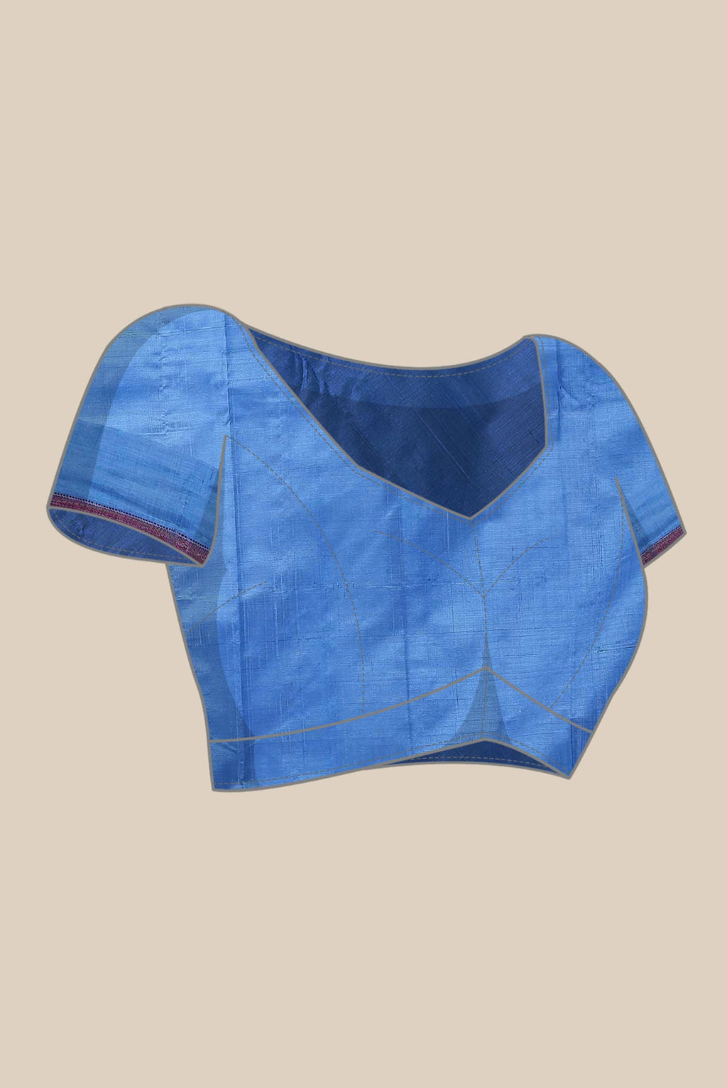 Blue Blended Kanchipuram Silk Saree