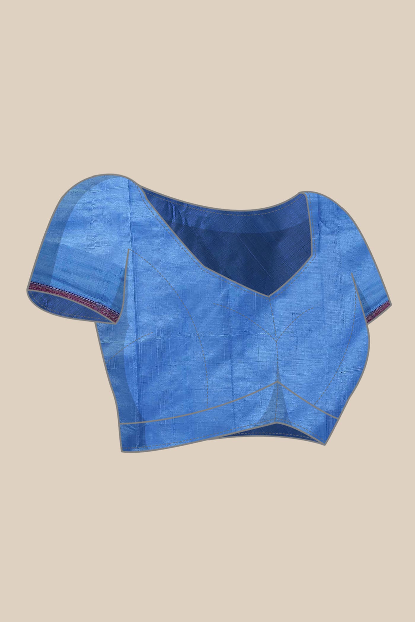 Blue Blended Kanchipuram Silk Saree